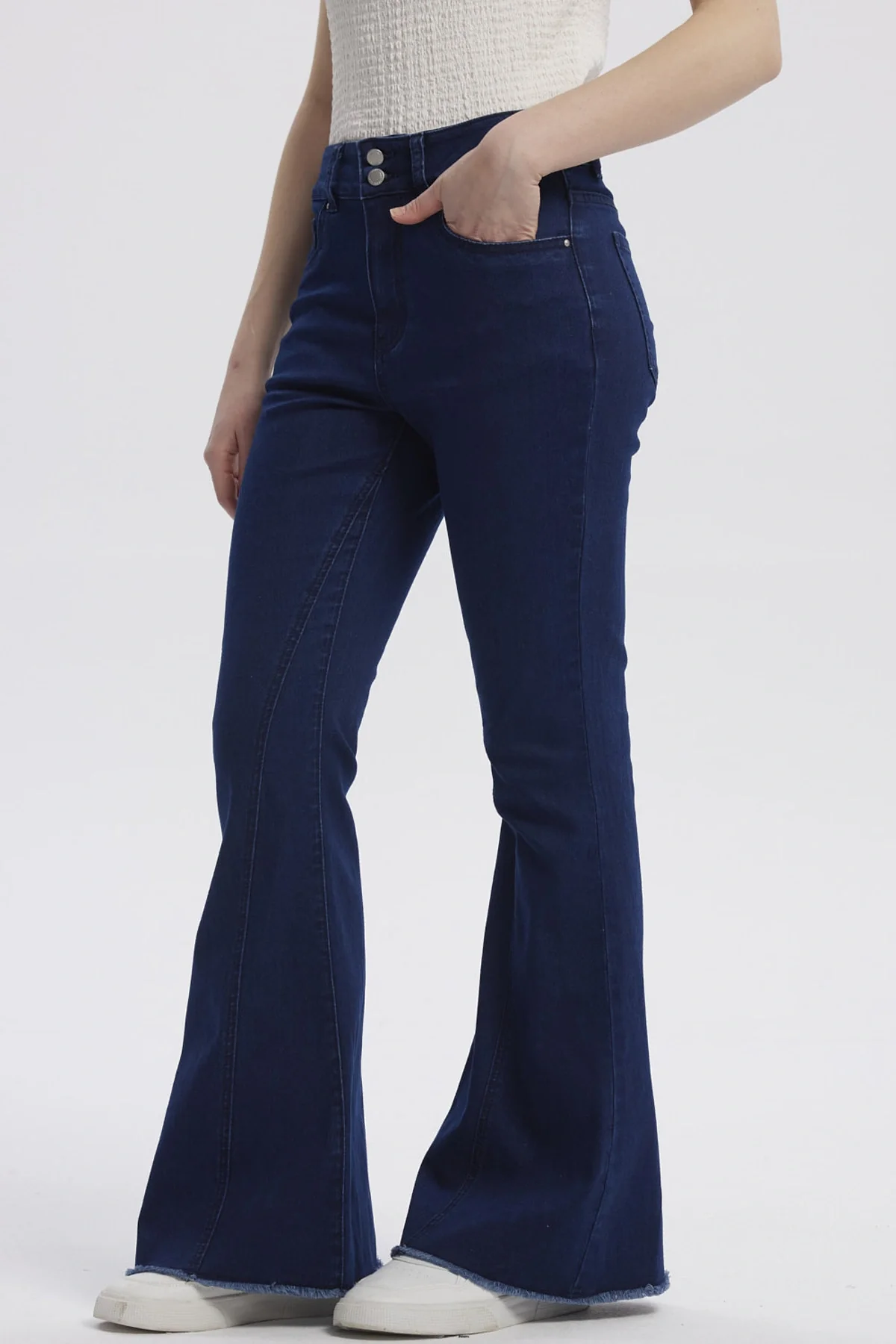 Jeans Mujer Moda Flare Azul Indigo - Image 2