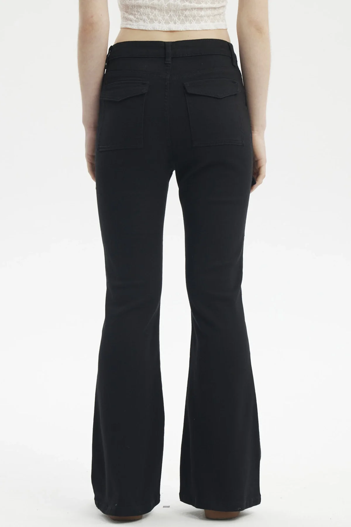 Jeans Mujer Moda Flare Negro - Image 3