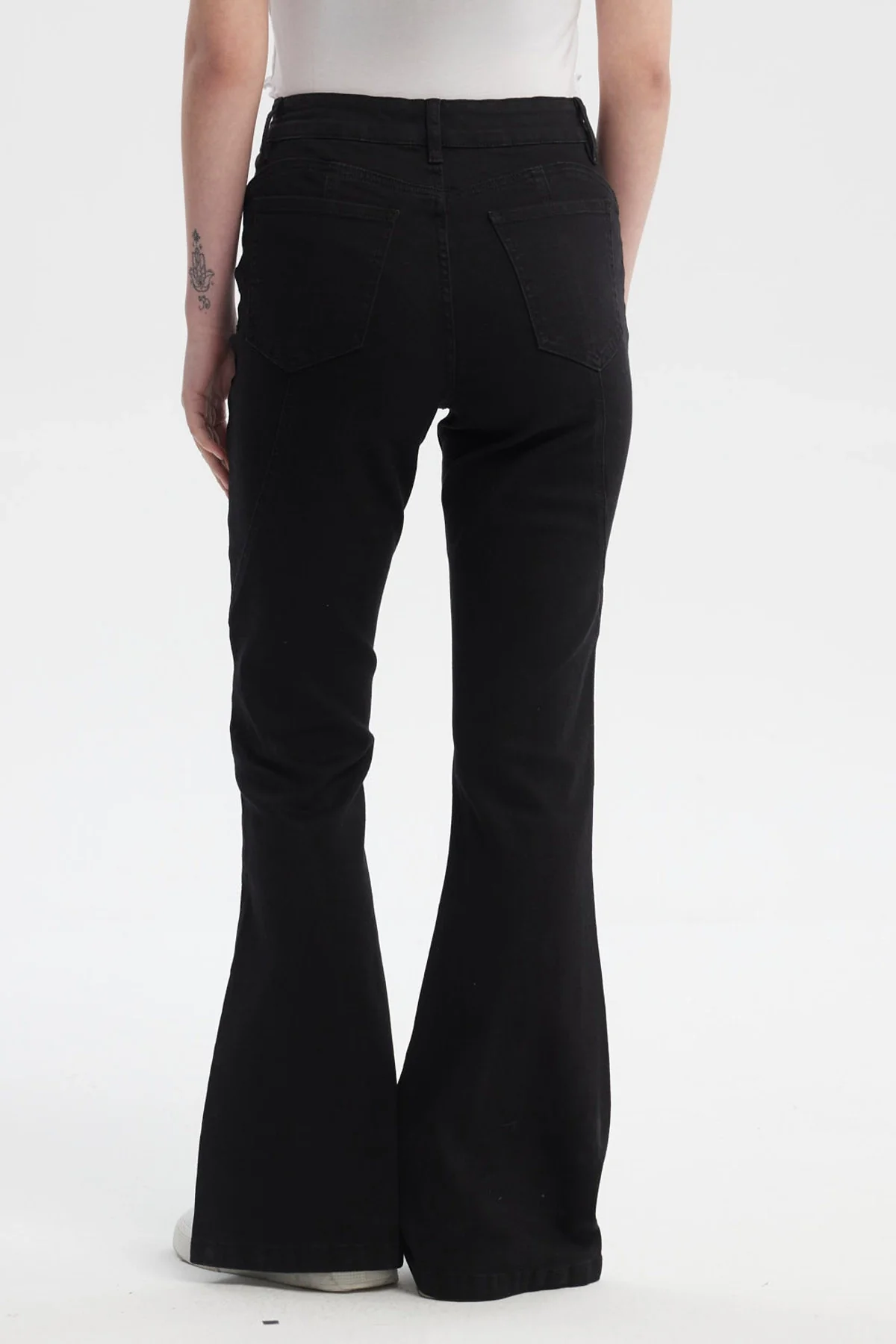 Jeans Mujer Moda Flare Negro - Image 3