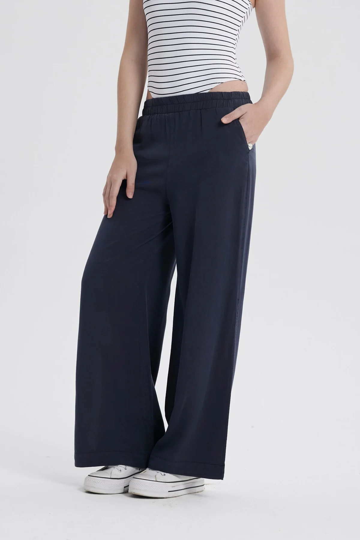 Jeans Mujer Palazzo Azul Oscuro - Image 2
