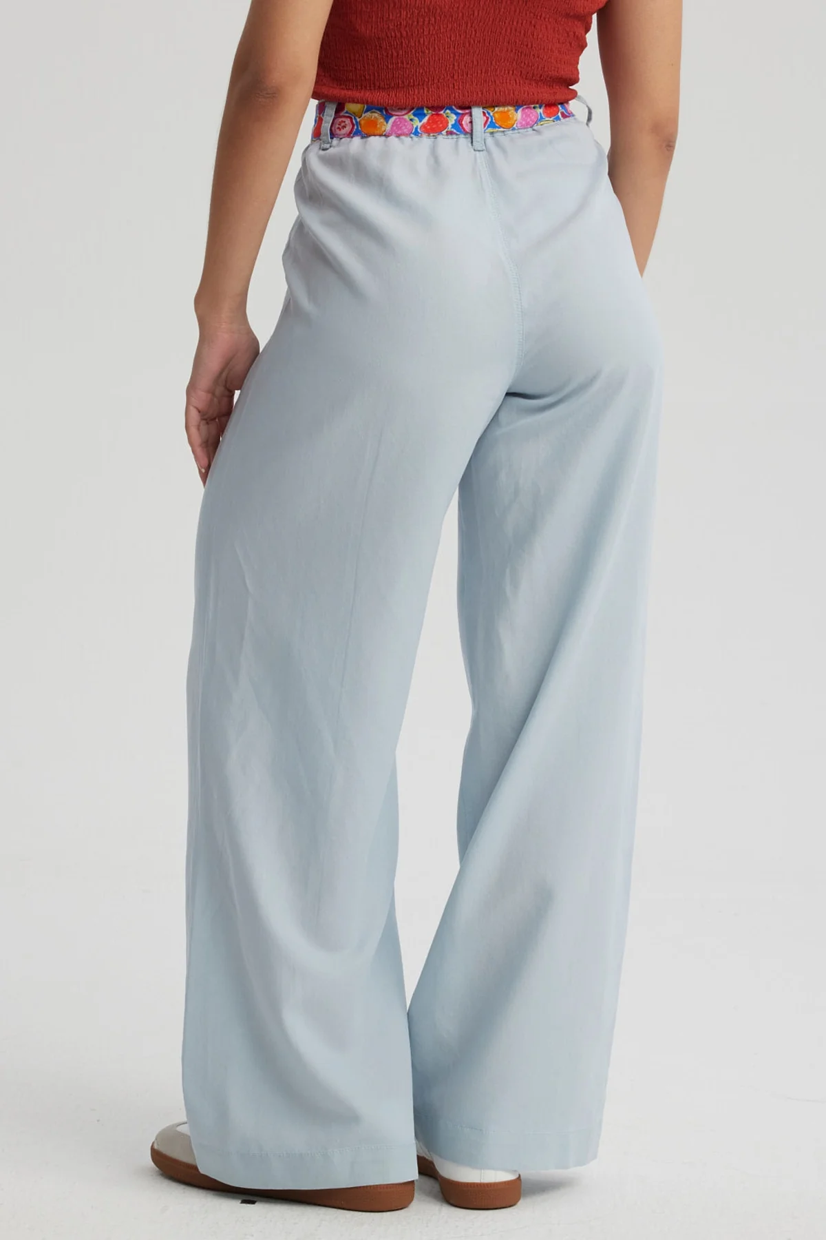 Jeans Mujer Pallazzo Pañuelo Azul Claro - Image 3