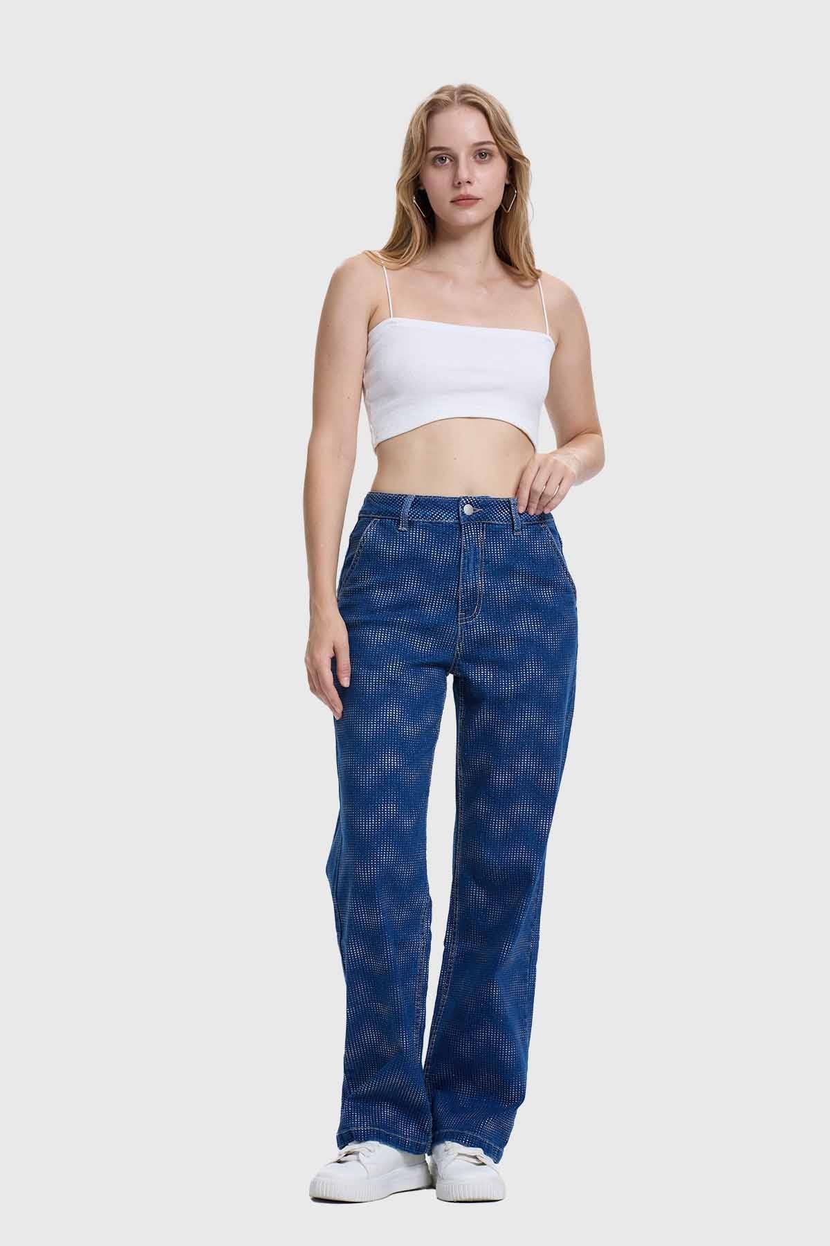 Jeans Mujer Recto Azul - Image 4