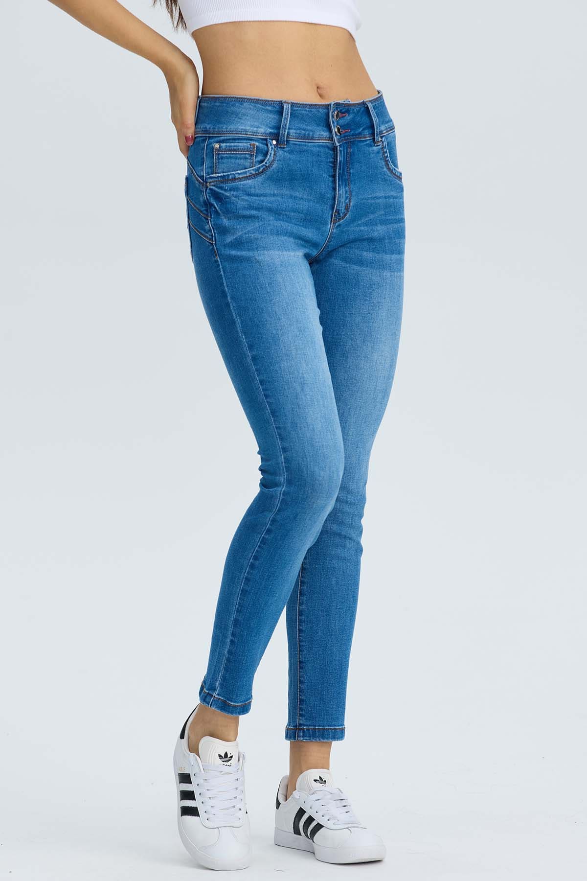 Jeans Mujer Skinny Kim Azul - Image 2