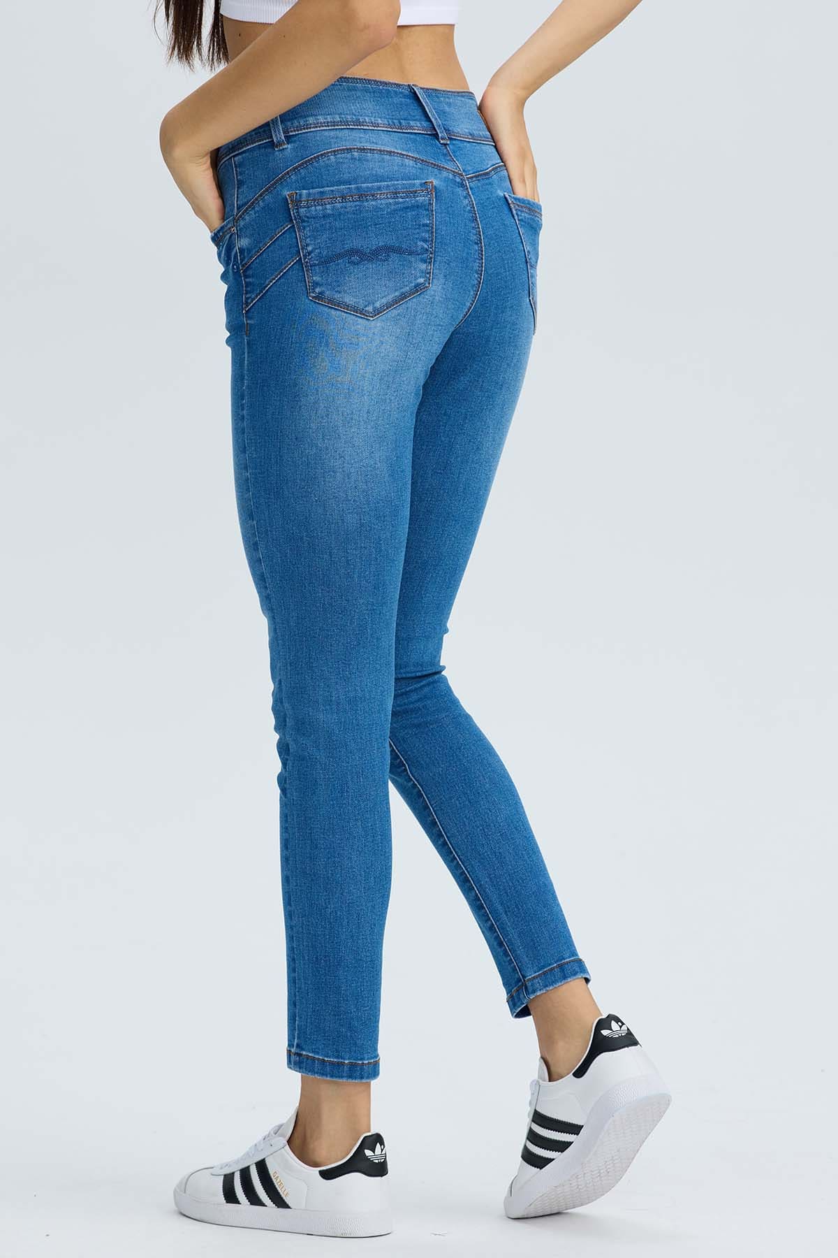 Jeans Mujer Skinny Kim Azul - Image 3