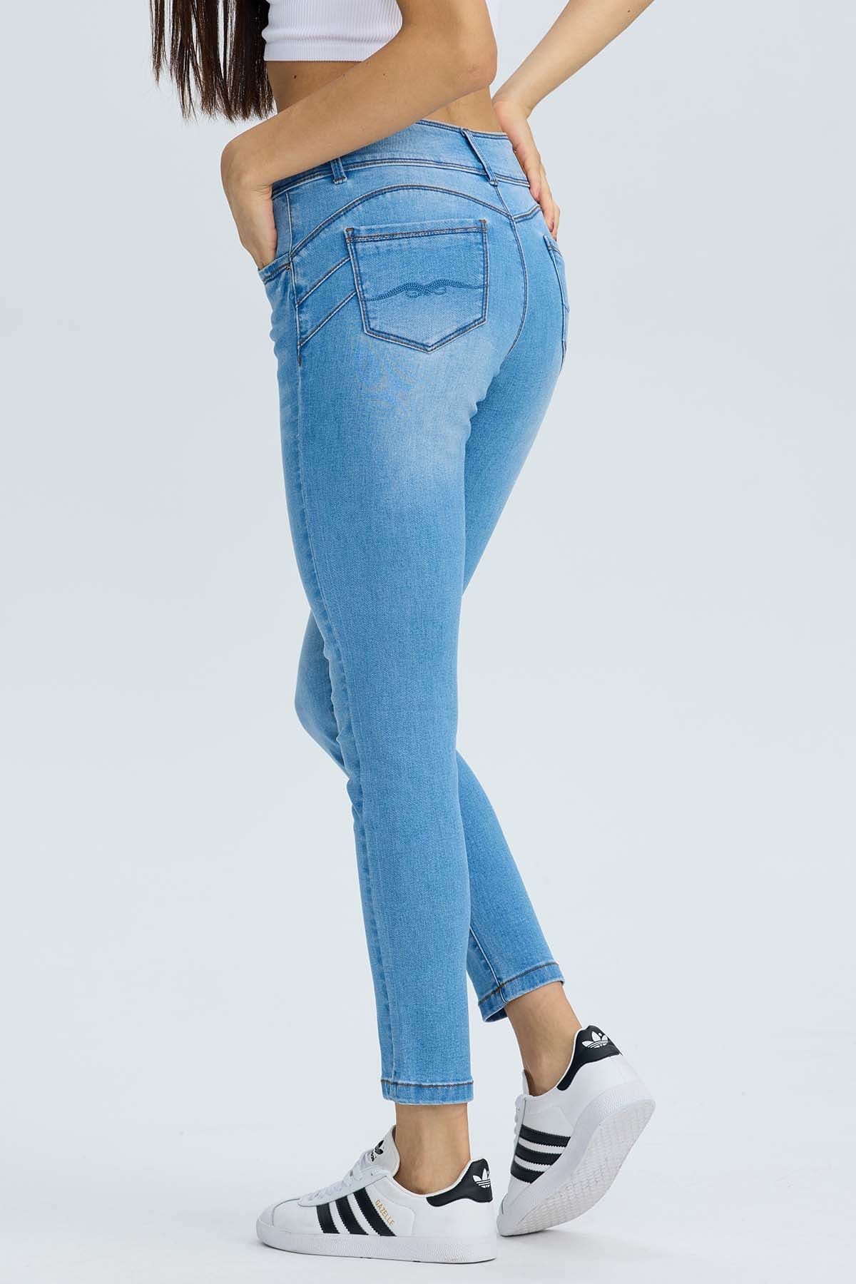 Jeans Mujer Skinny Kim Azul Claro - Image 3