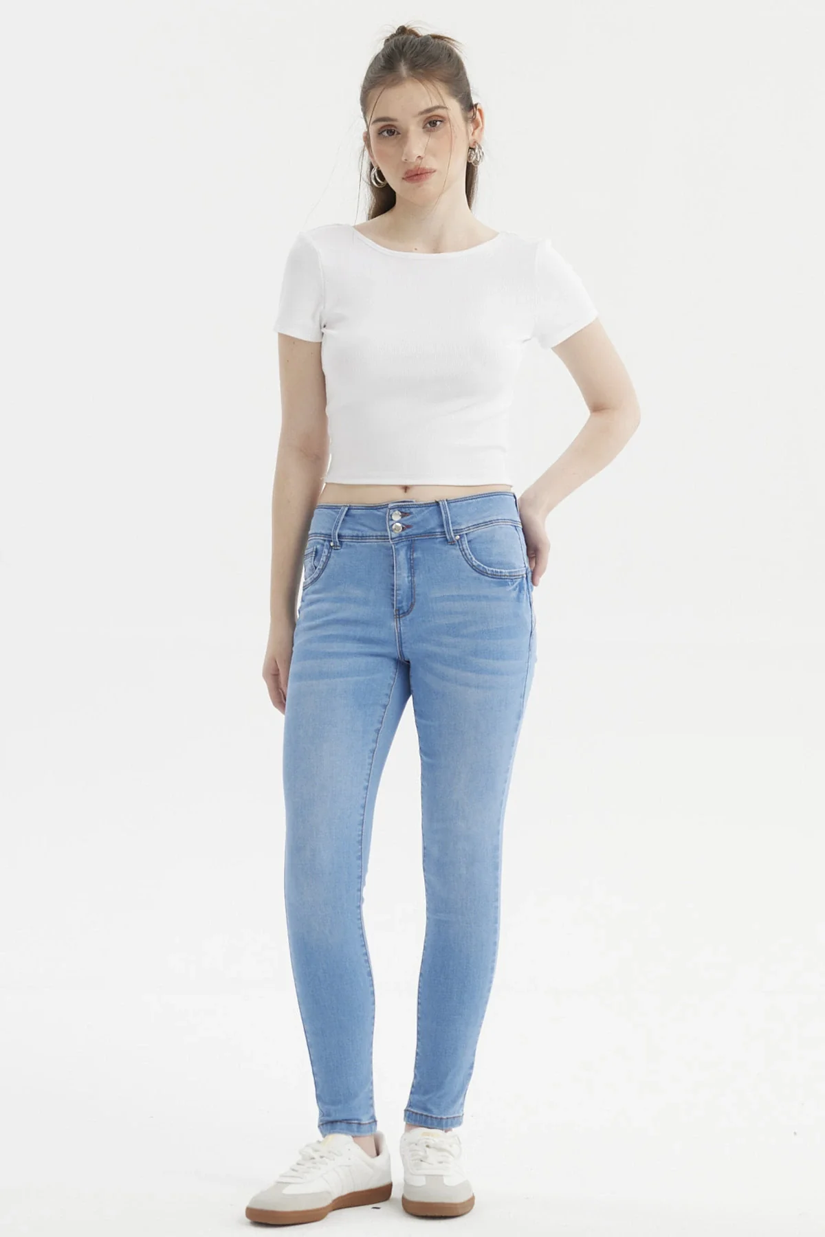 Jeans Mujer Skinny Kim Azul Claro - Image 4