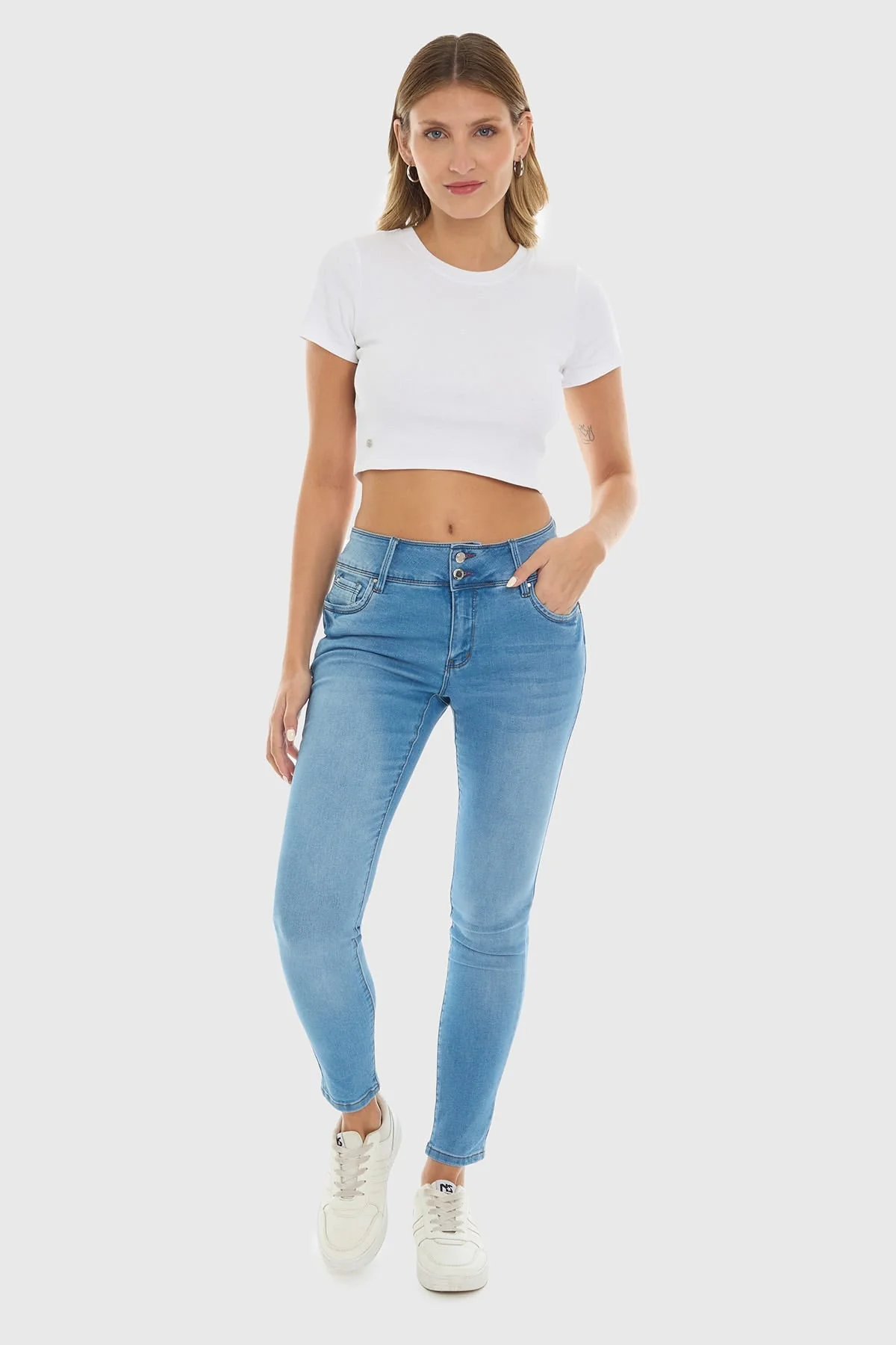 Jeans Mujer Skinny Kim Lavado Azul - Image 3