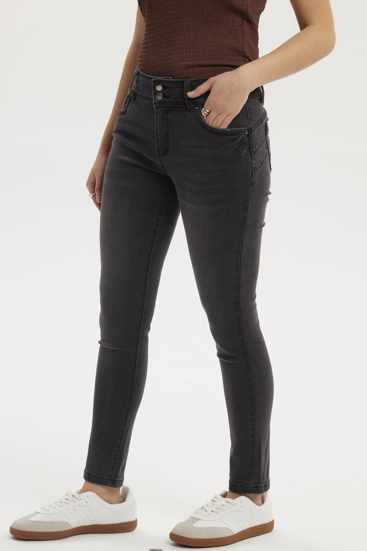 Jeans Mujer Skinny Kim Negro - Image 2