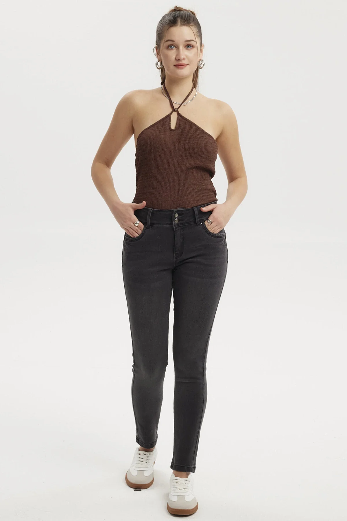 Jeans Mujer Skinny Kim Negro - Image 4