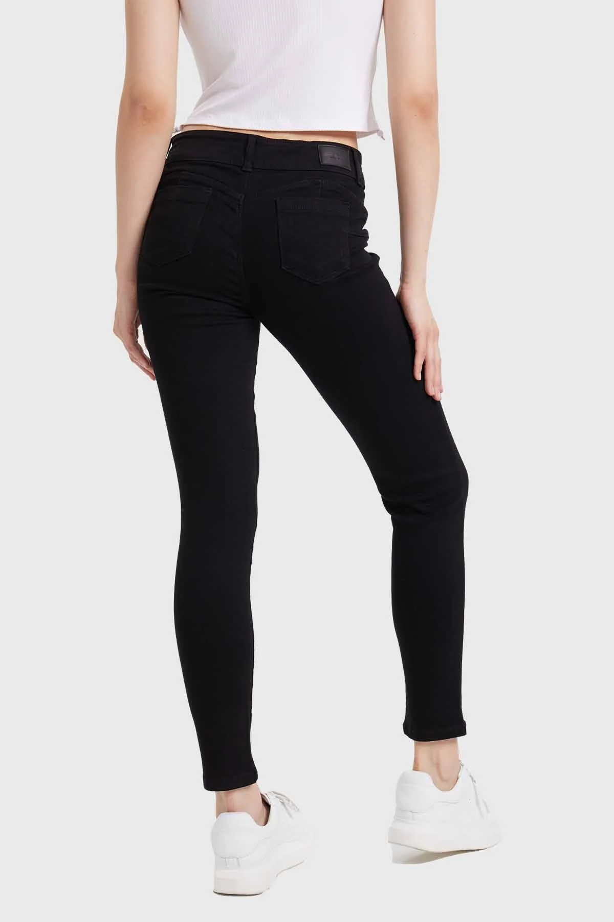 Jeans Mujer Skinny Push Up Jeny Negro - Image 3