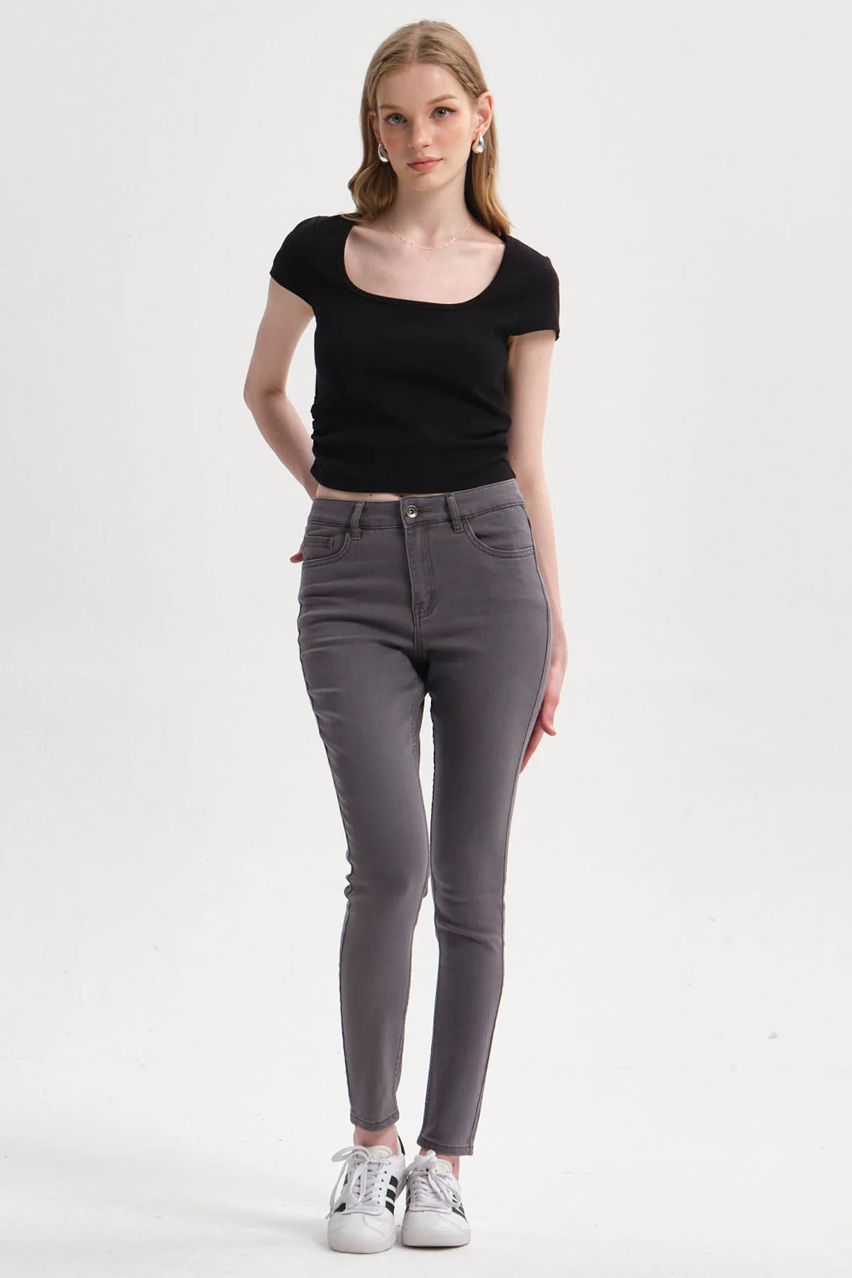 Jeans Mujer Super Skinny Emilia Gris - Image 4