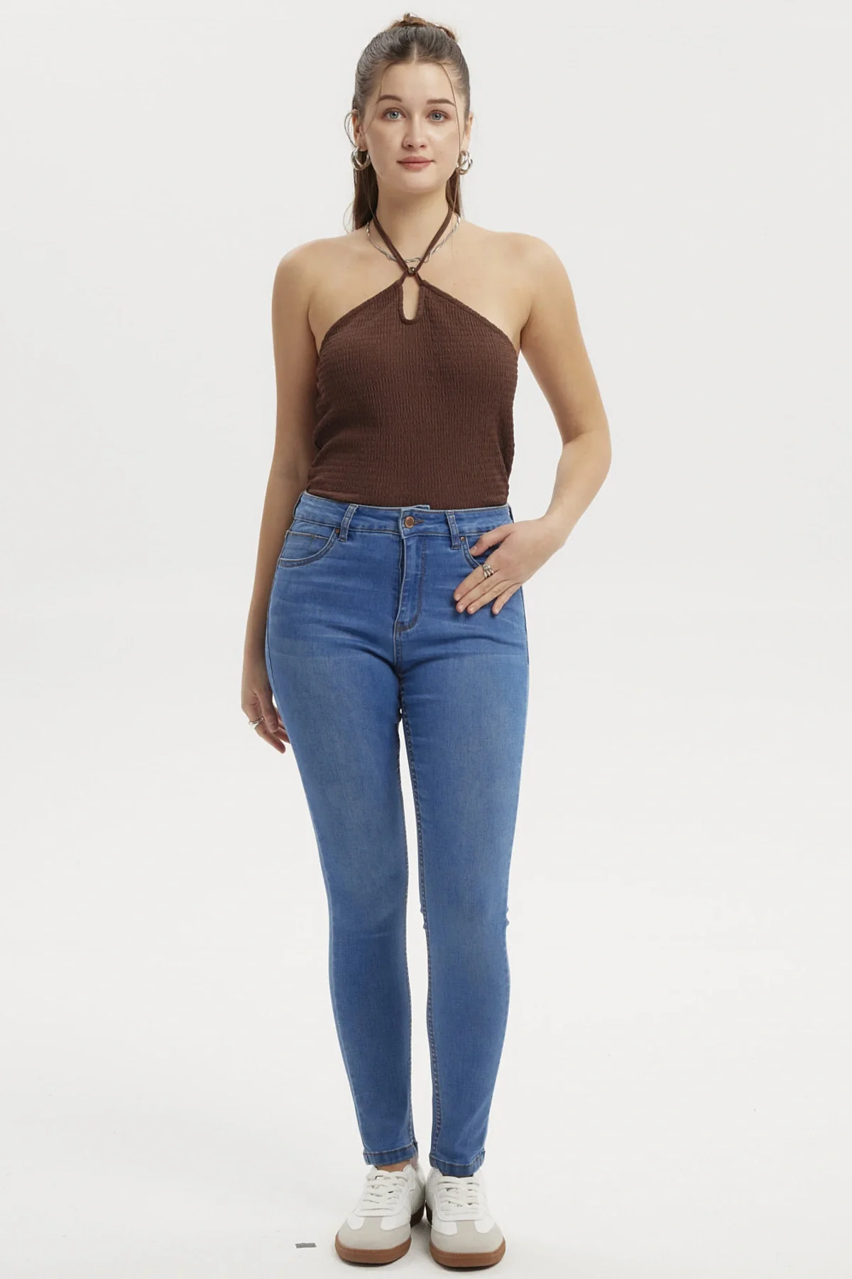 Jeans Mujer Super Skinny Estela Azul Claro - Image 4