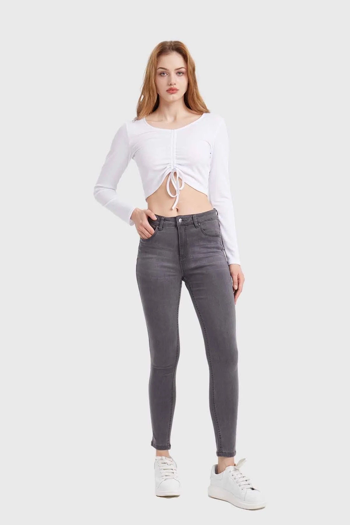 Jeans Mujer Skinny Estela Gris - Image 4