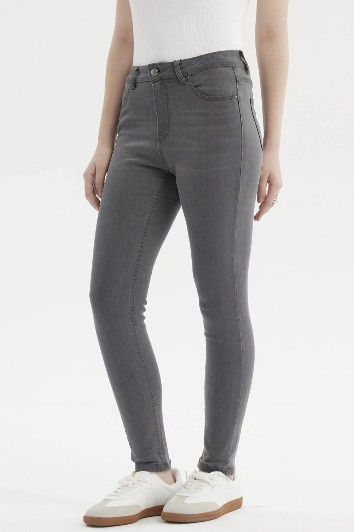 Jeans Mujer Super Skinny Estela Gris - Image 2