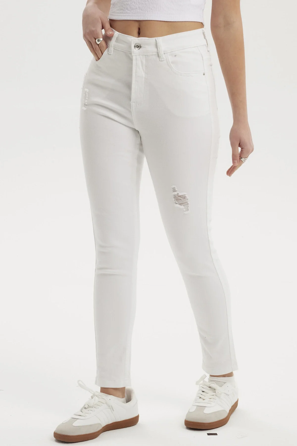 Jeans Mujer Super Skinny Lia Blanco - Image 2