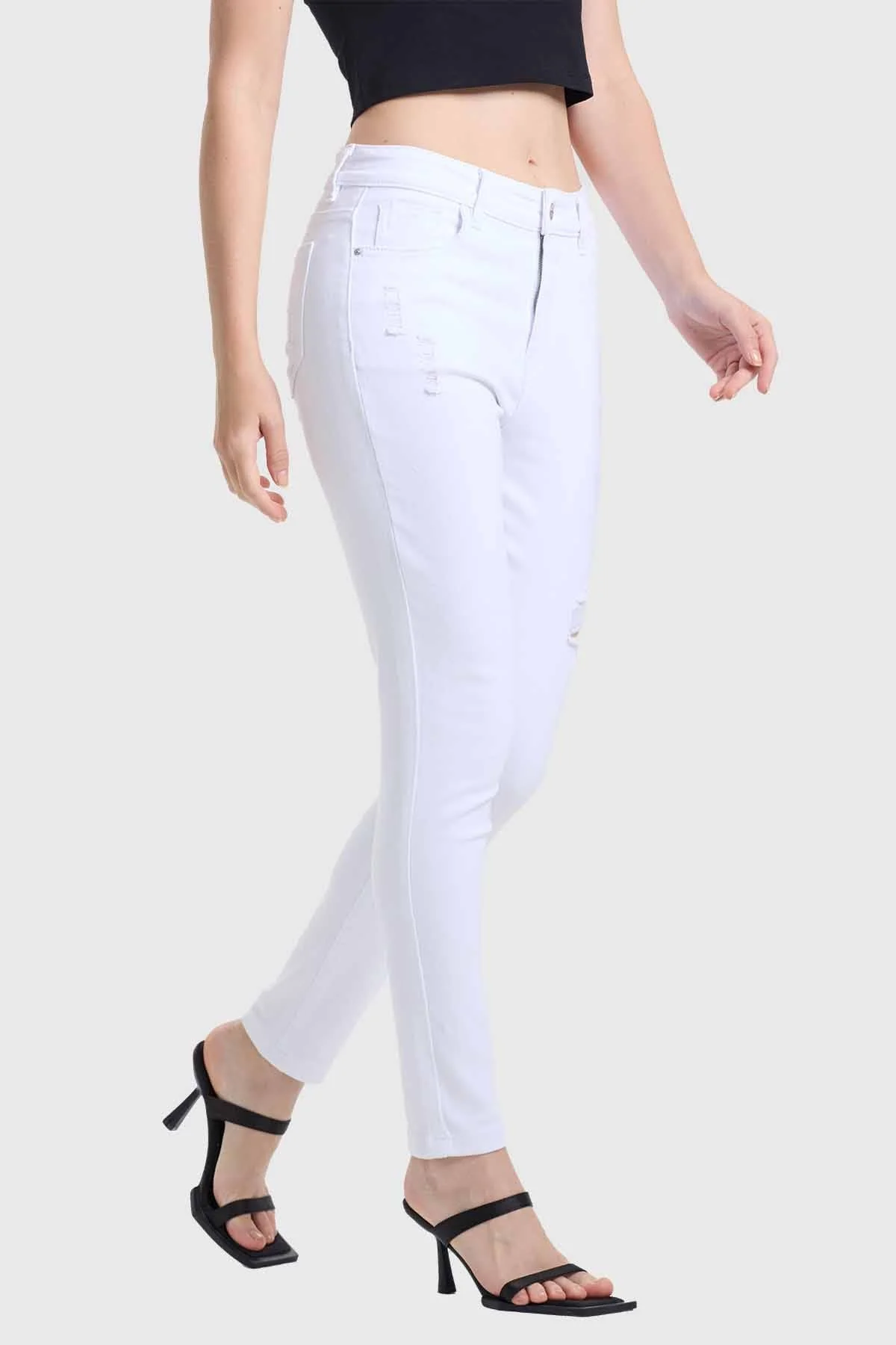 Jeans Mujer Skinny Lia Lavado Blanco - Image 2