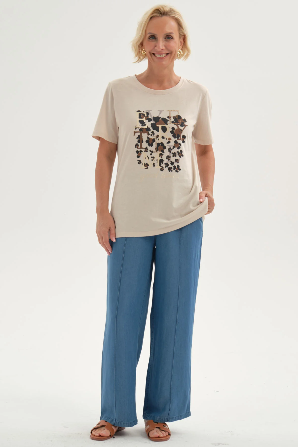 Jeans Mujer Tencel Pretina Elasticada Azul Claro - Image 4
