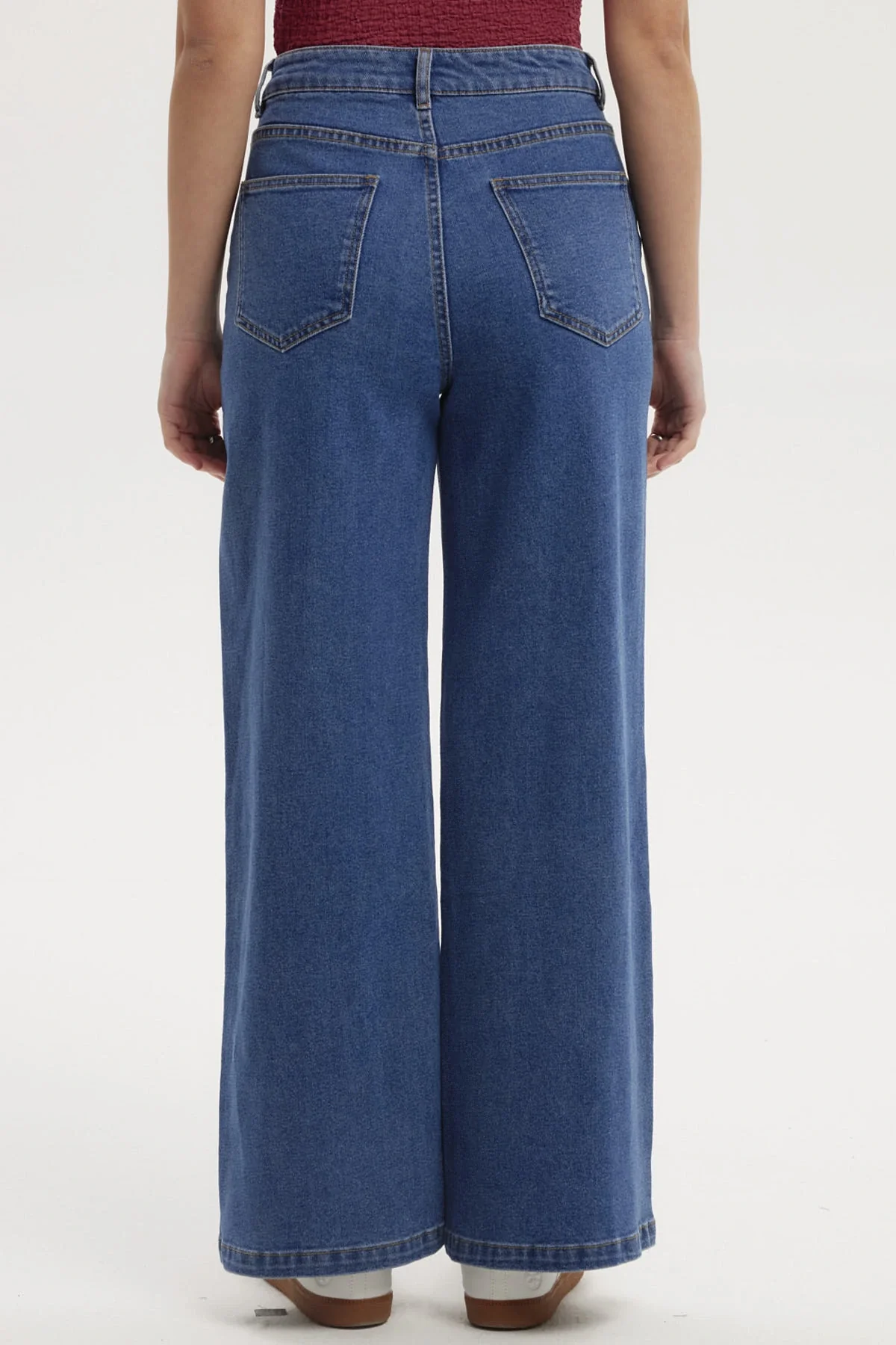 Jeans Mujer Wide Leg Linea Azul Oscuro - Image 3