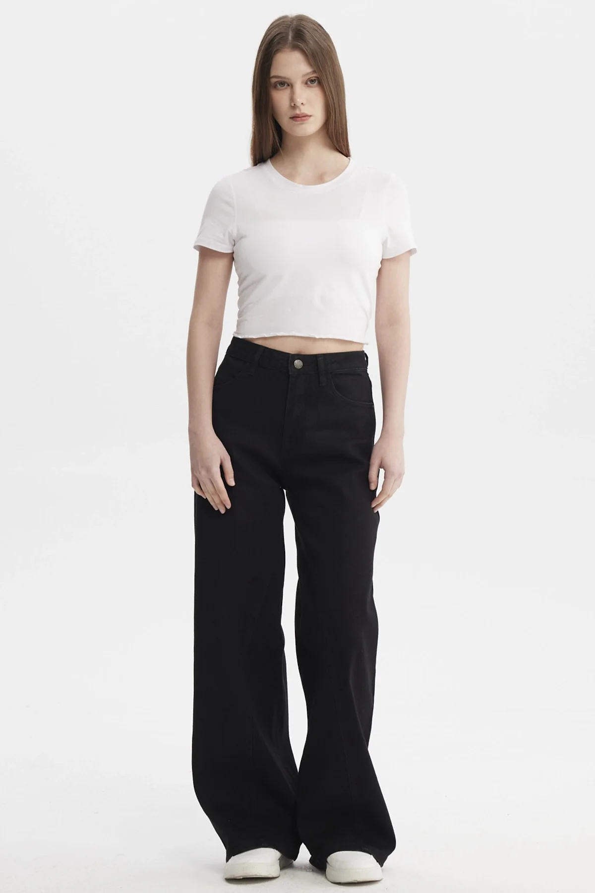 Jeans Mujer Wide Leg Negro - Image 4