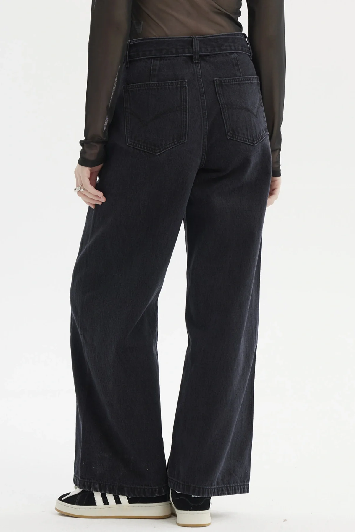 Jeans Mujer Wide Leg Negro - Image 3