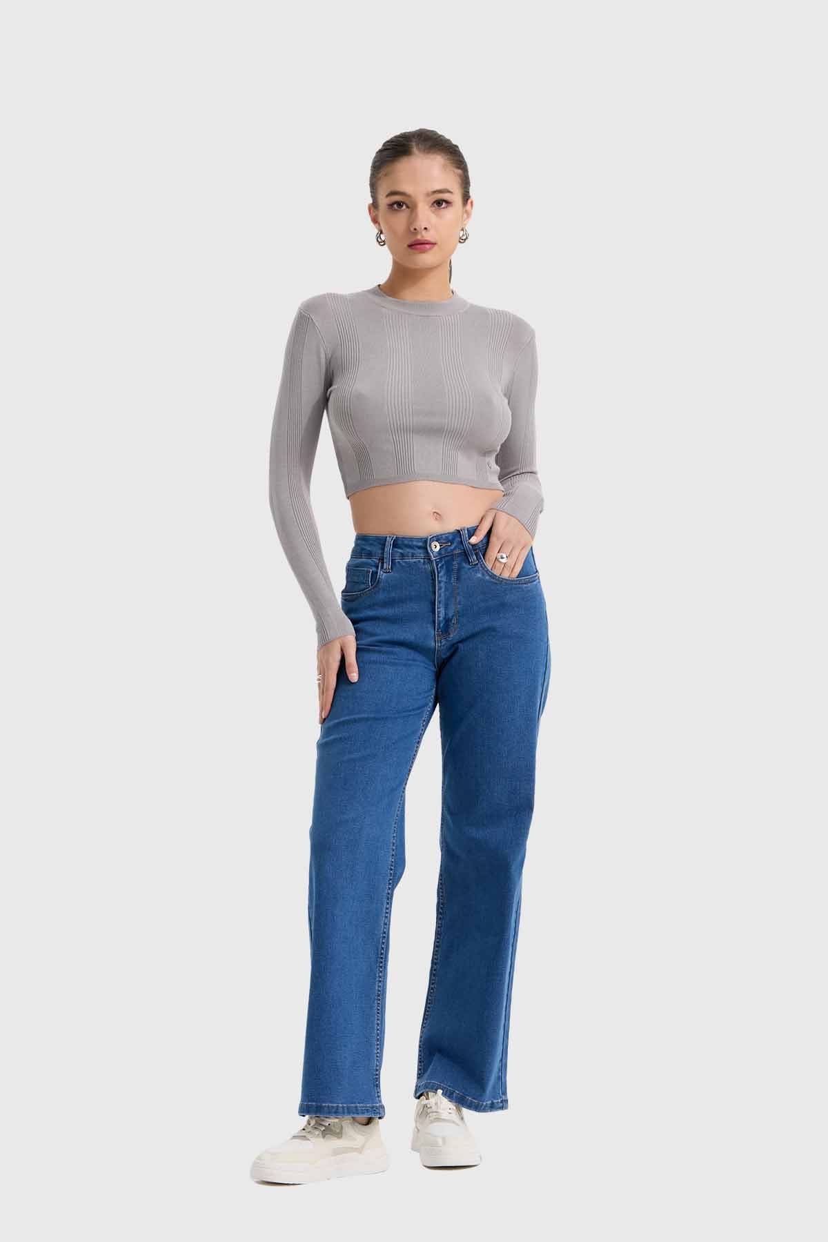 Jeans Mujer Wide Leg Sofía Azul - Image 4