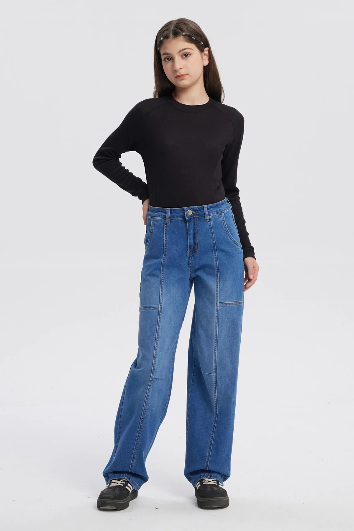 Jeans Niña Baggy Azul - Image 4