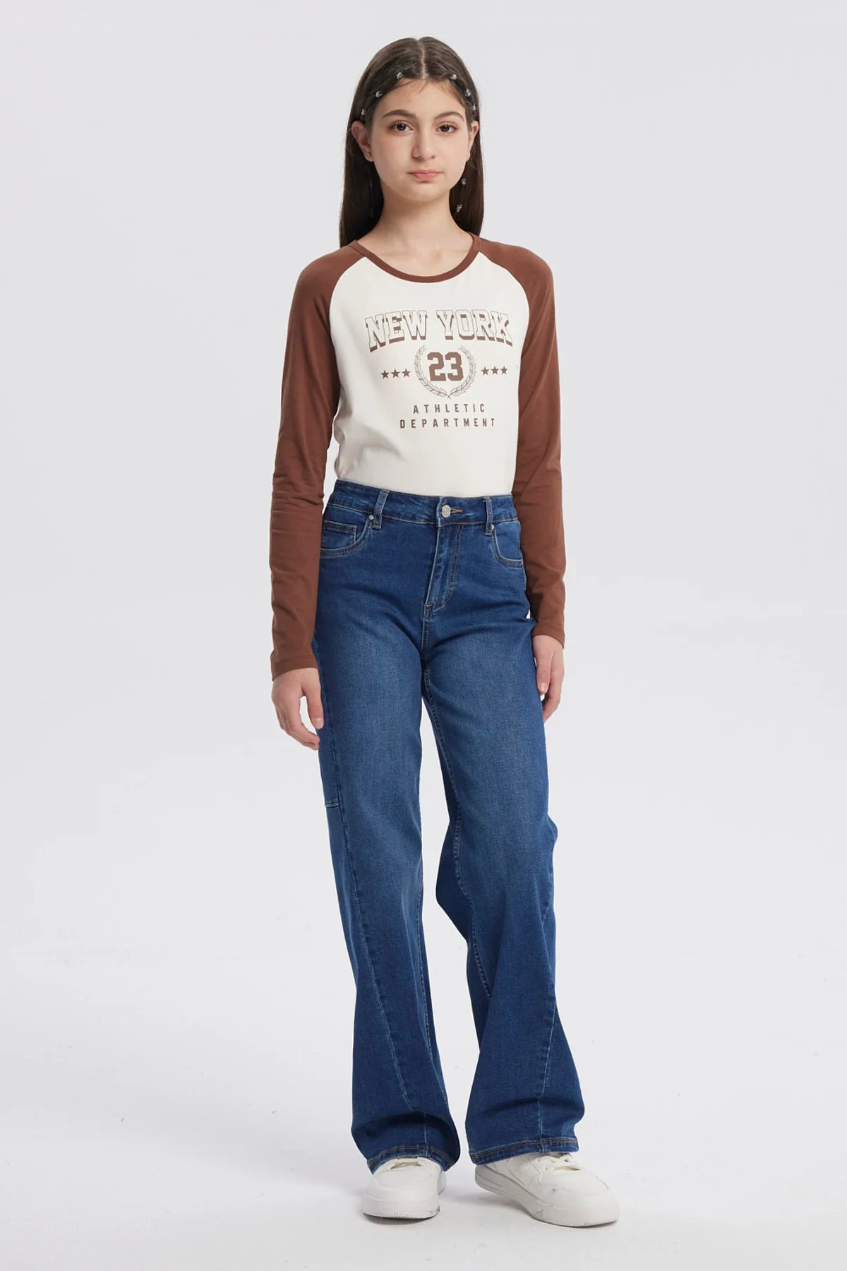 Jeans Niña Wide Leg Azul - Image 4