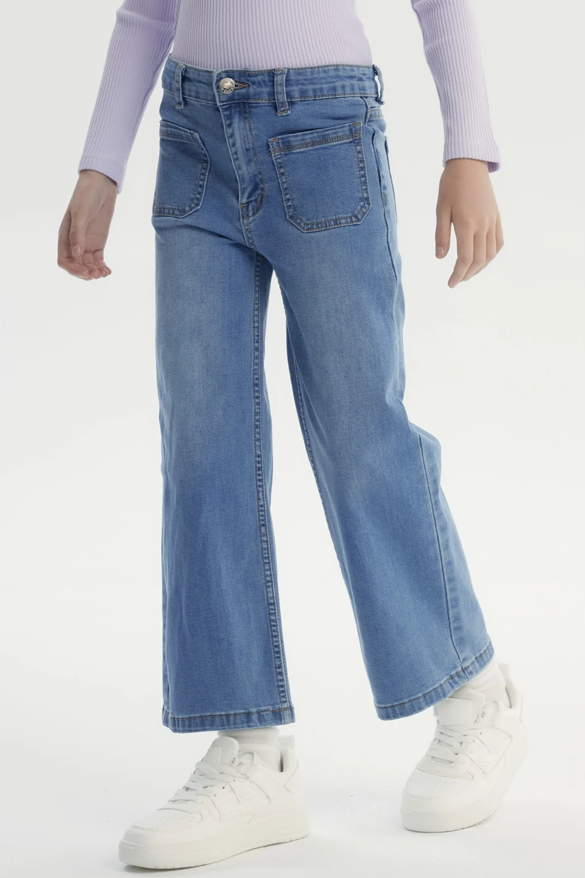 Jeans Niña Wide Leg Azul - Image 2