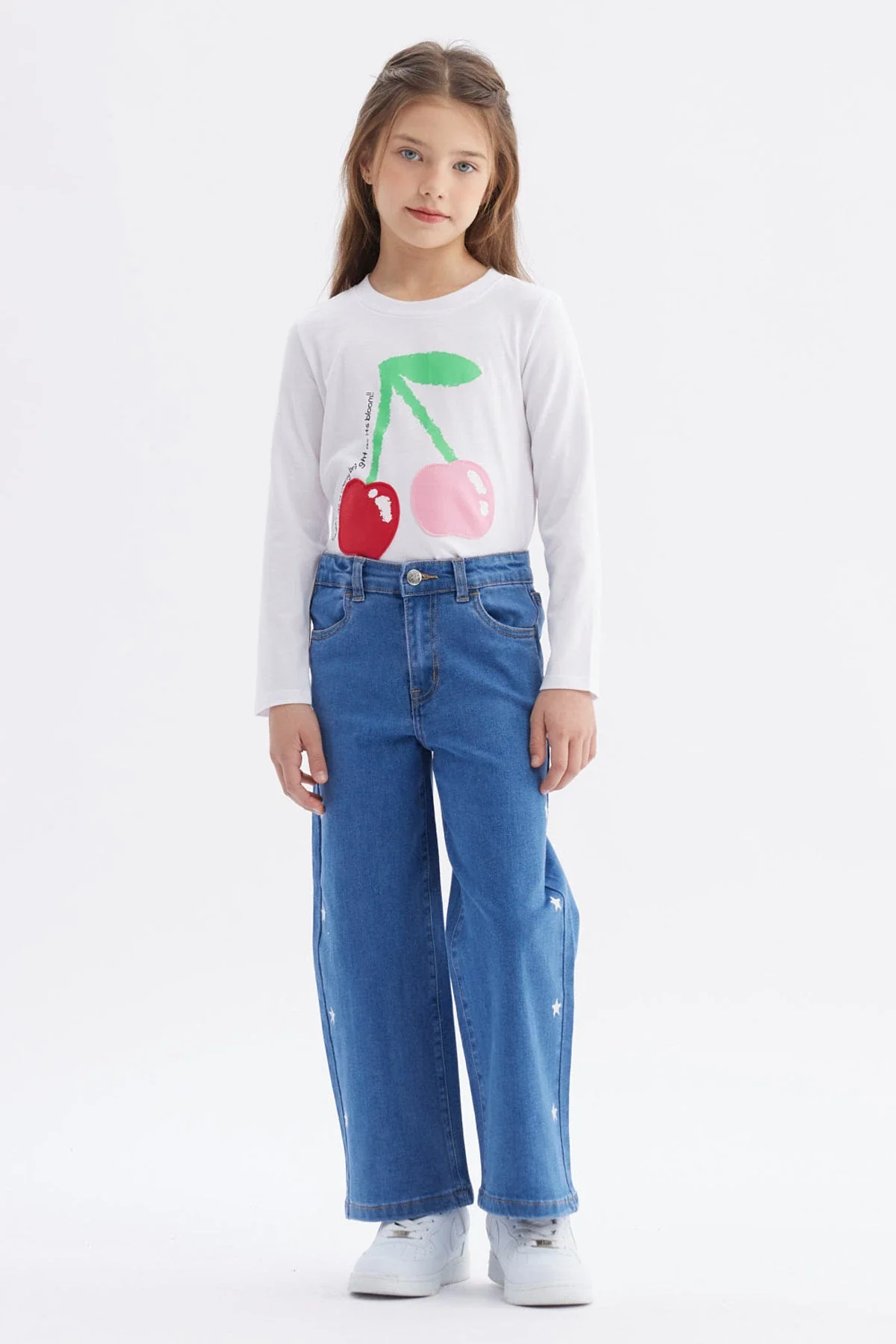 Jeans Niña Wide Leg Azul - Image 4