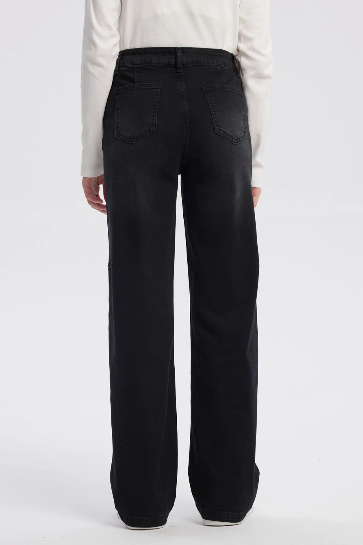 Jeans Niña Wide Leg Negro - Image 3
