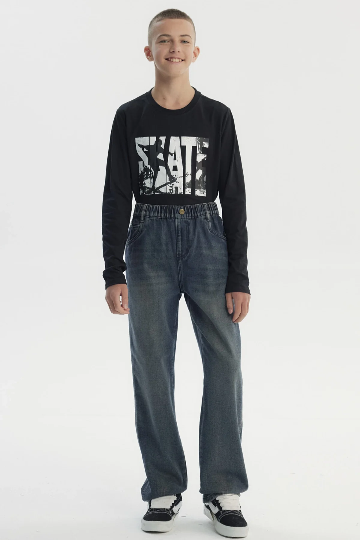 Jeans Niño Baggy Azul Oscuro - Image 4