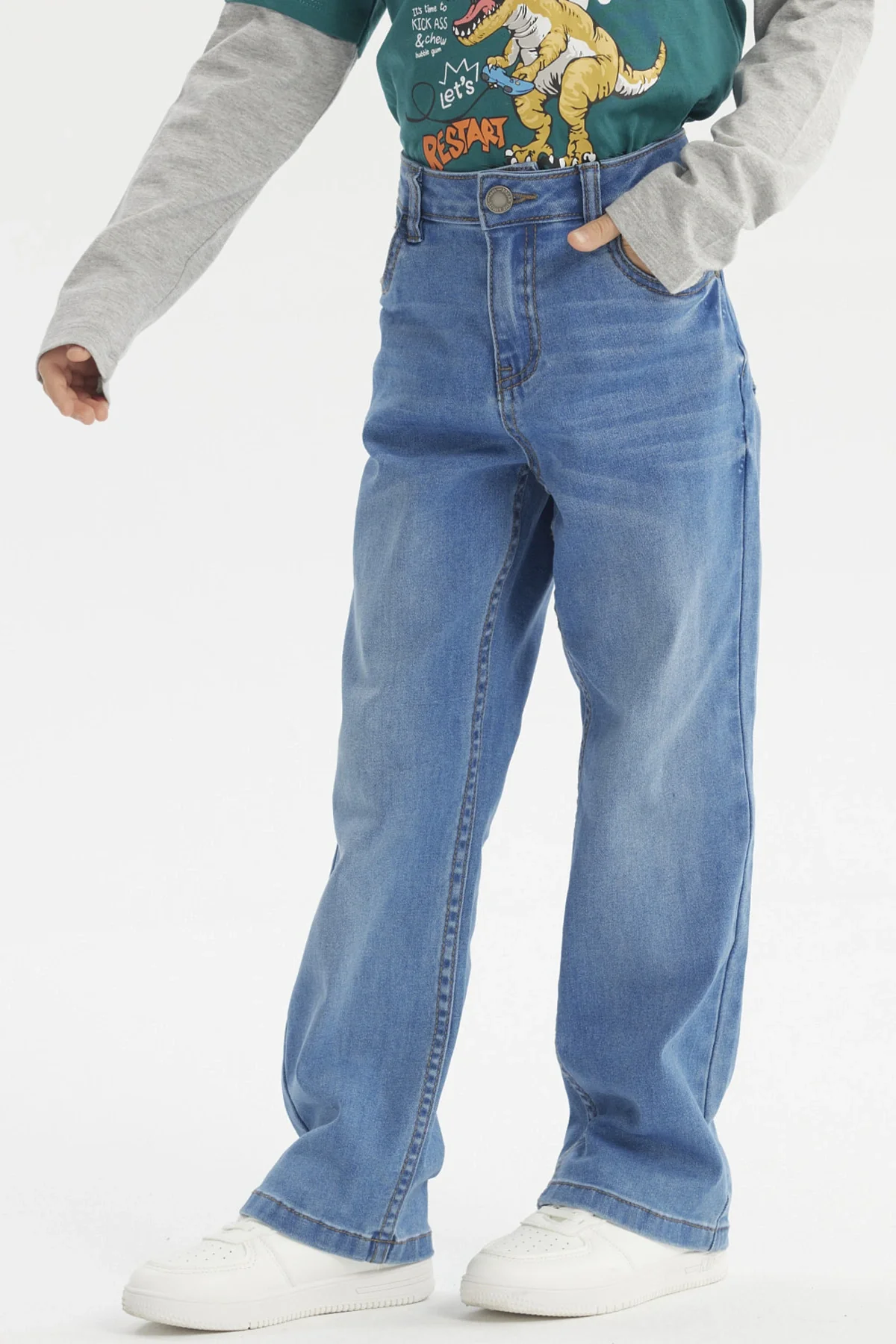 Jeans Niño Básico Azul - Image 2
