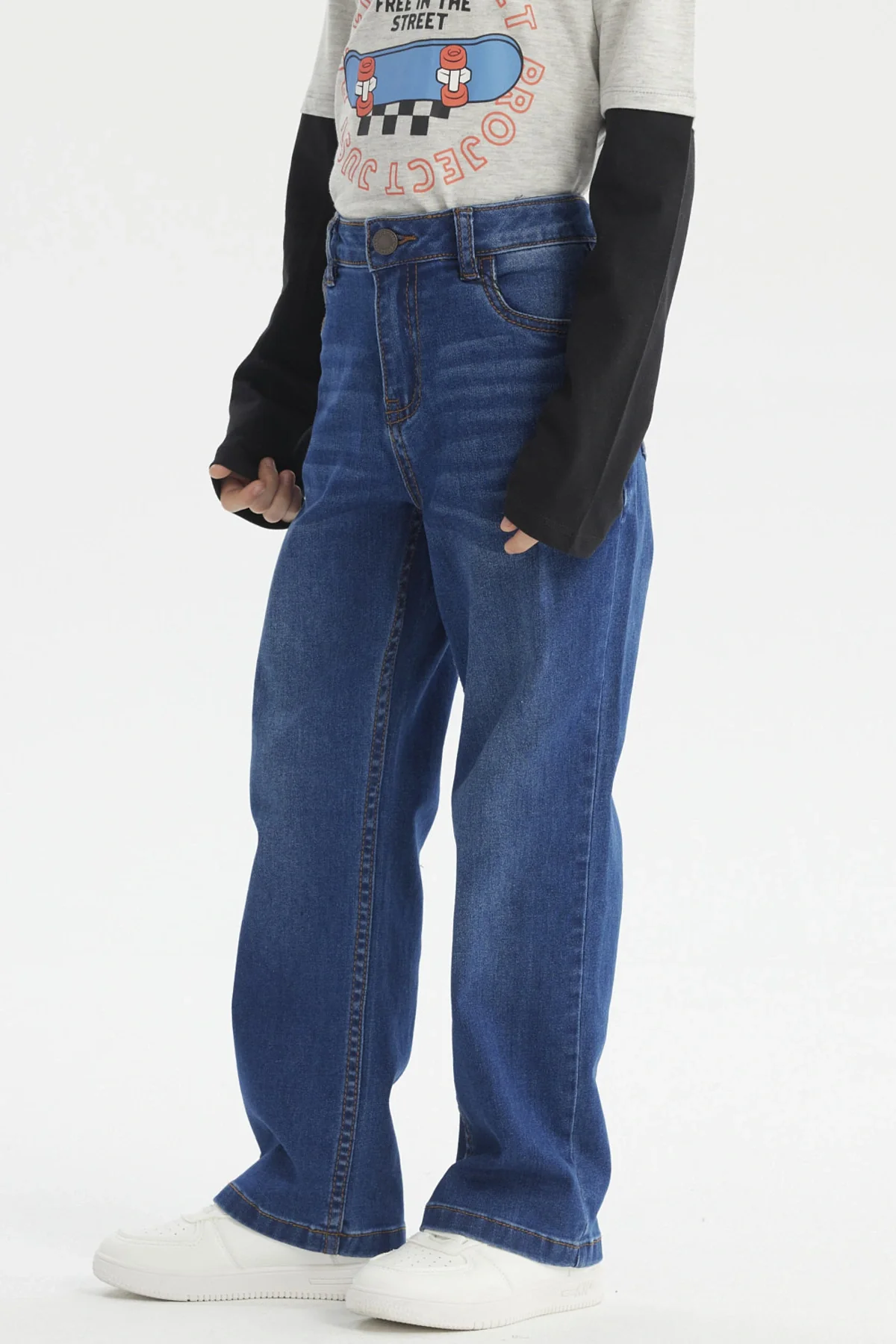 Jeans Niño Básico Azul Oscuro - Image 2