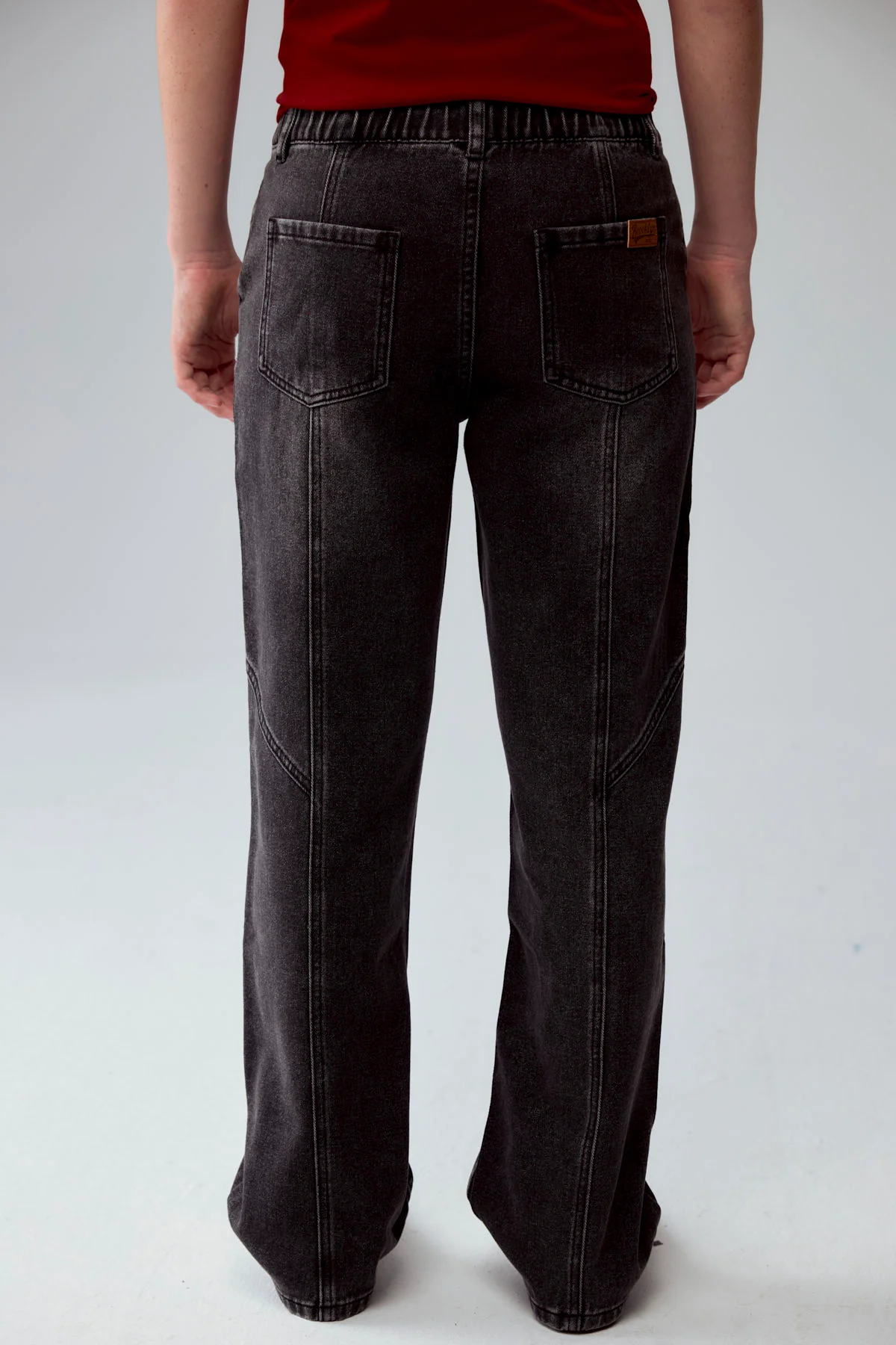 Jeans Niño Calce Recto Cortes Gris - Image 3
