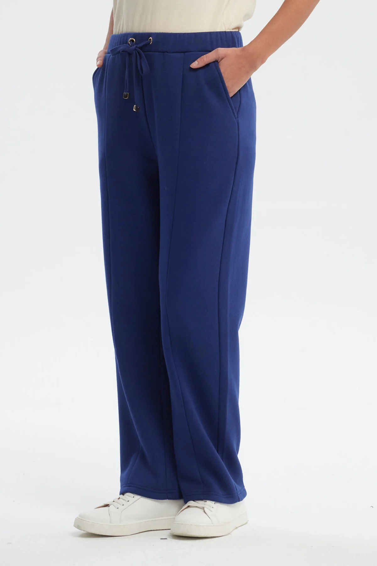 Pantalón Buzo Mujer Calce Recto Azul Oscuro - Image 2