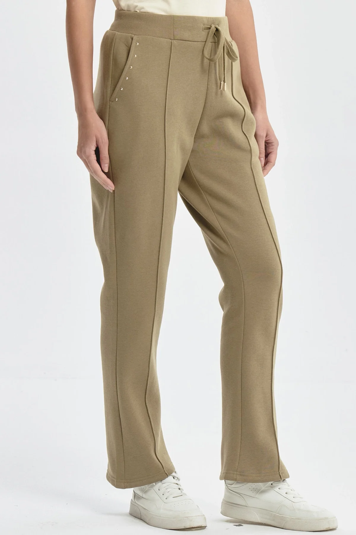 Pantalón Buzo Mujer Clásico Flare Verde - Image 2