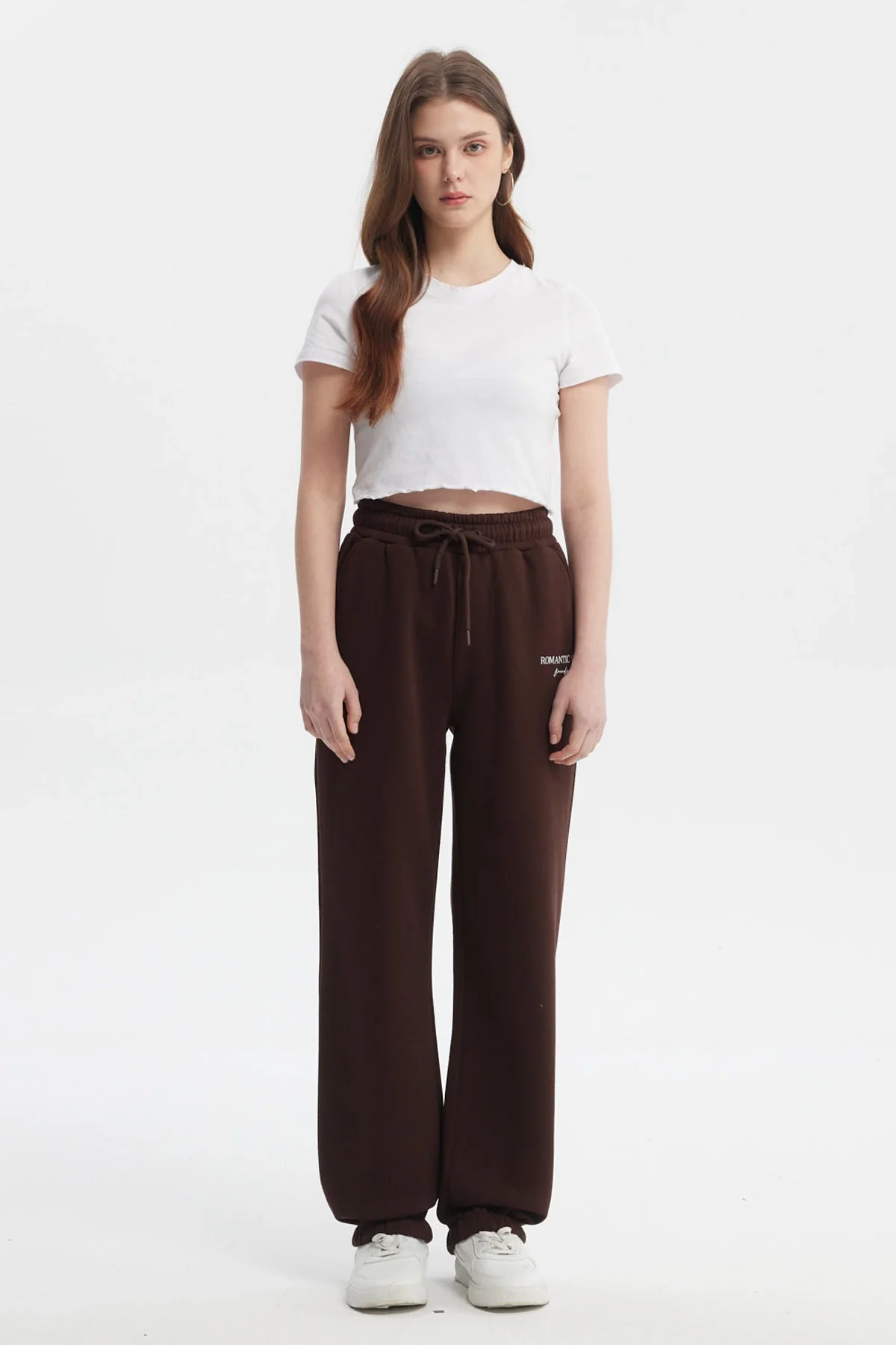 Pantalón Buzo Mujer Jogger Café - Image 4