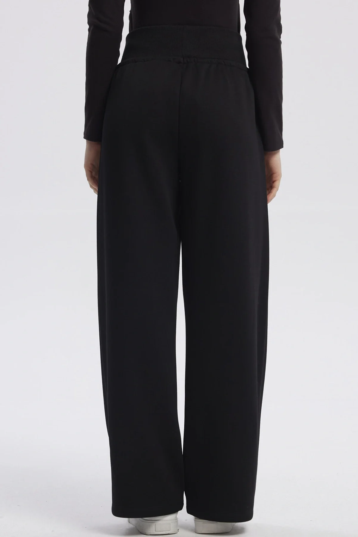 Pantalón Buzo Mujer Wide Leg Negro - Image 3
