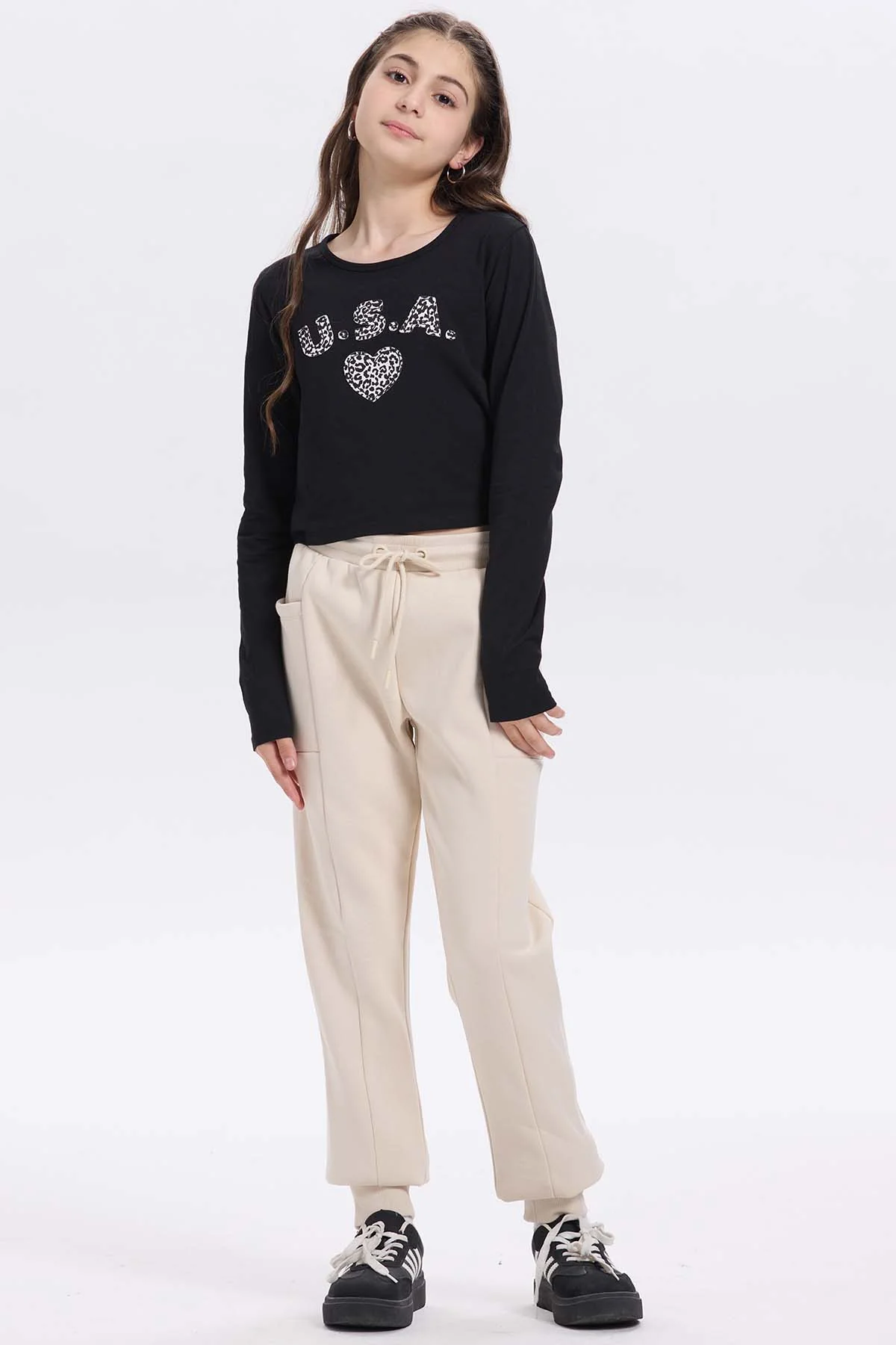 Pantalón Buzo Niña Bipack Negro - Image 7