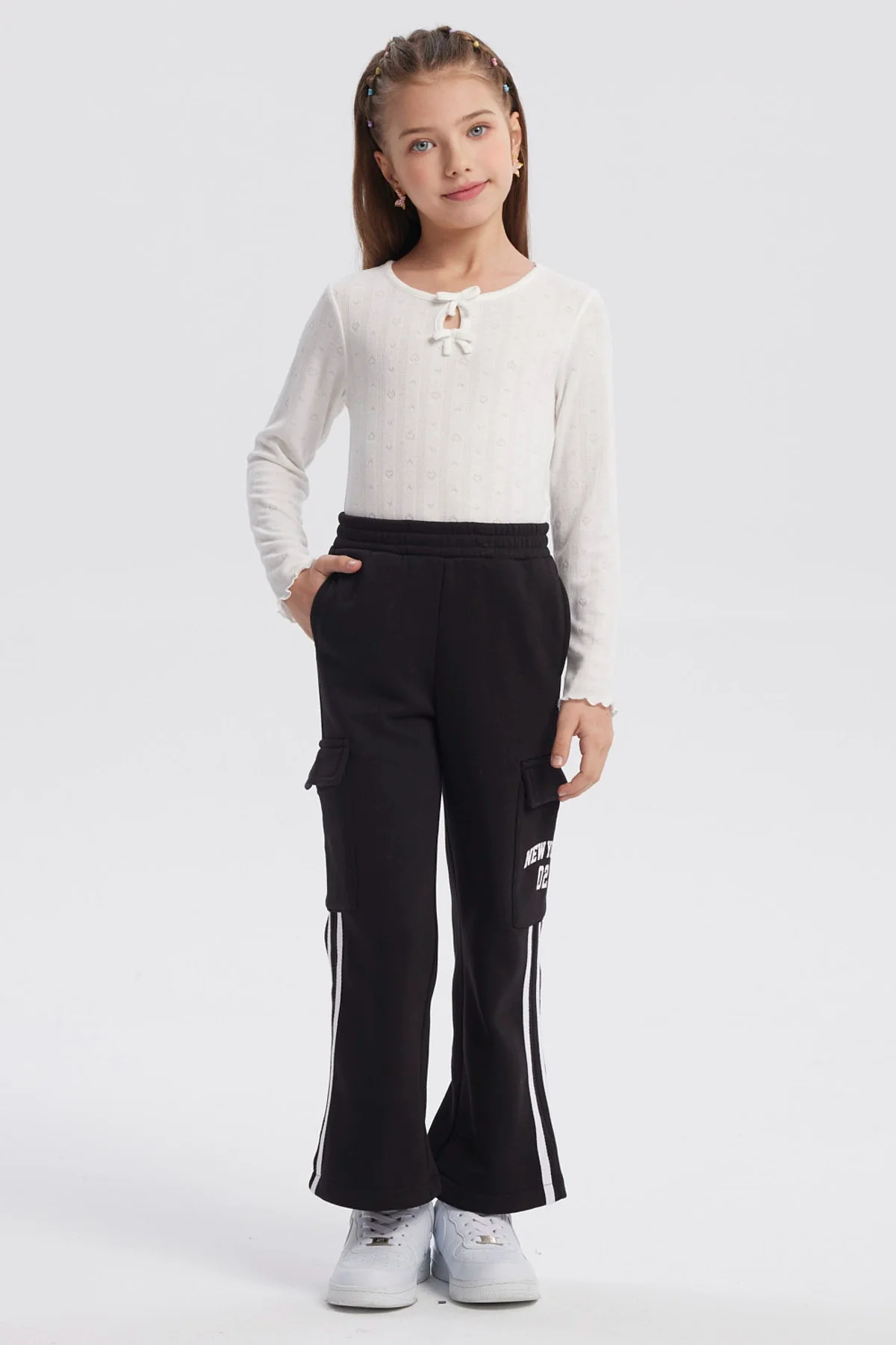 Pantalón Buzo Niña Pantalón Negro - Image 4