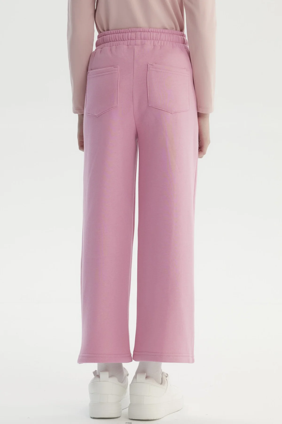 Pantalón Buzo Niña Wide Leg Rosado - Image 3