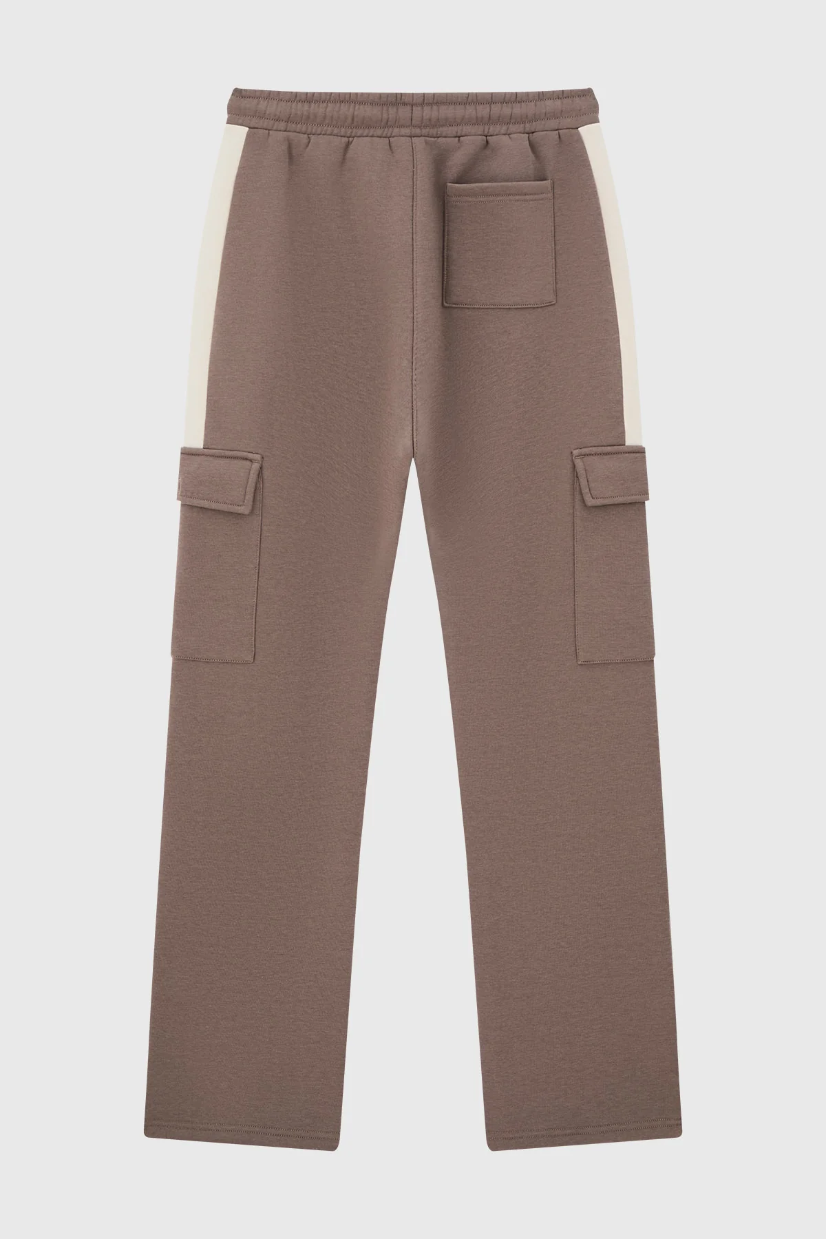 Pantalón Buzo Niño Calce Recto Con Cortes Café - Image 2