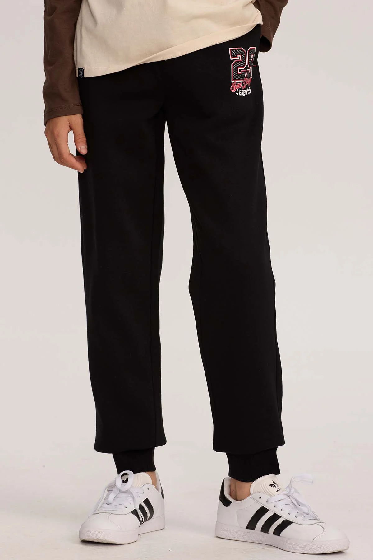 Pantalón Buzo Niño Jogger Negro - Image 2