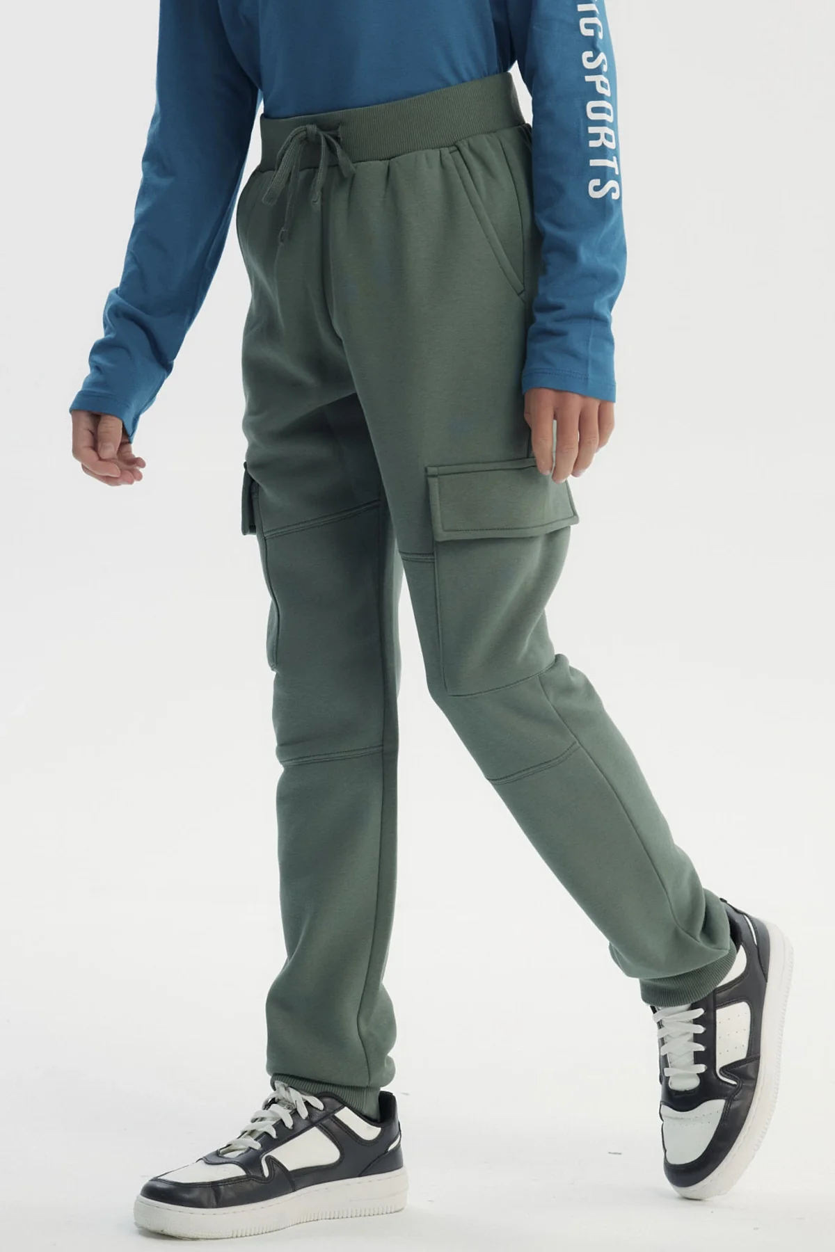 Pantalón Buzo Niño Pitillo Verde - Image 2