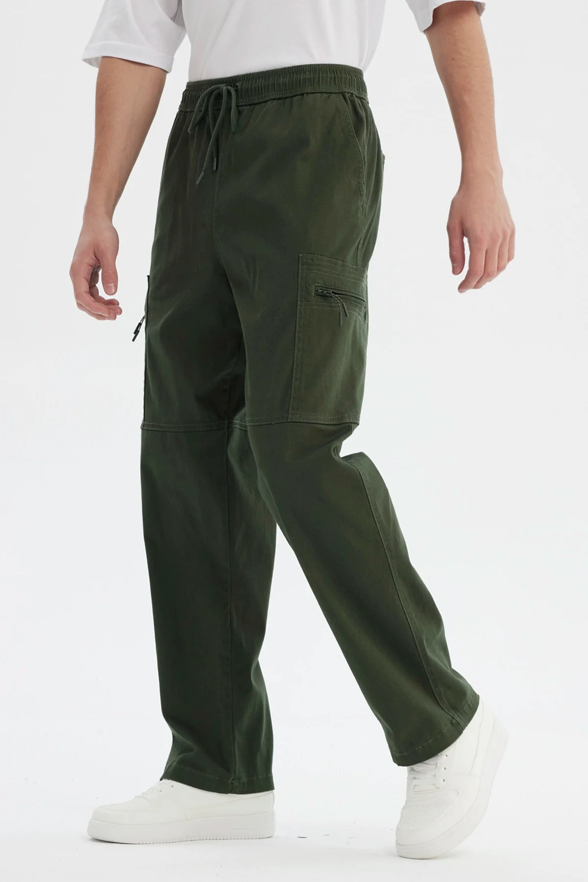 Pantalón Hombre Calce Recto Verde Militar - Image 2