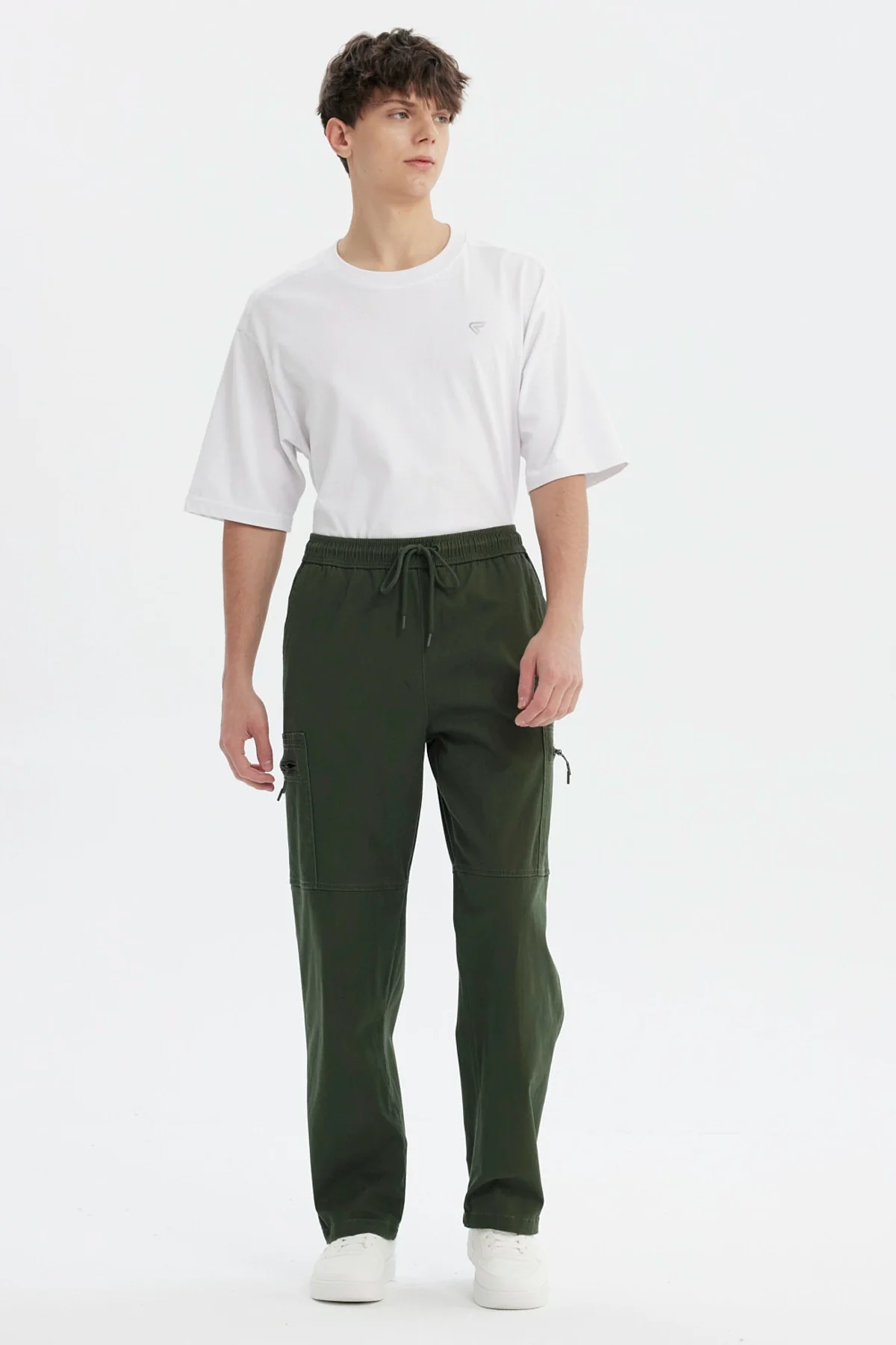 Pantalón Hombre Calce Recto Verde Militar - Image 4