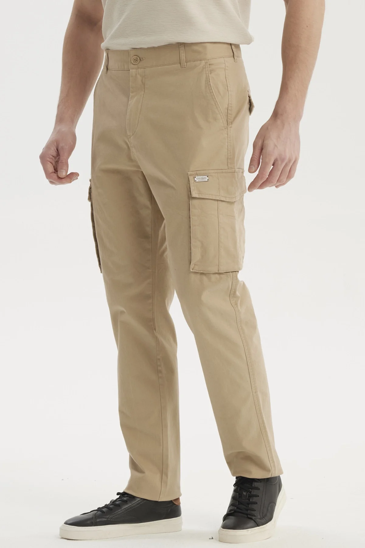 Pantalón Hombre Cargo Slim Fit Beige - Image 2