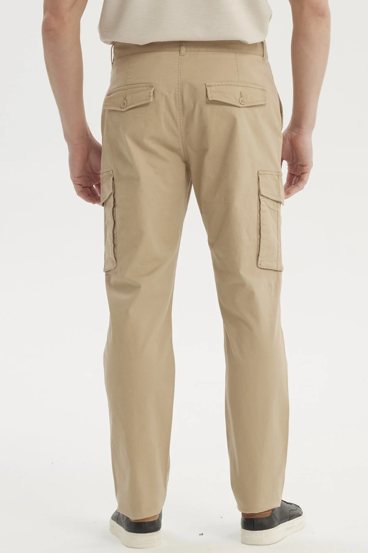 Pantalón Hombre Cargo Slim Fit Beige - Image 3