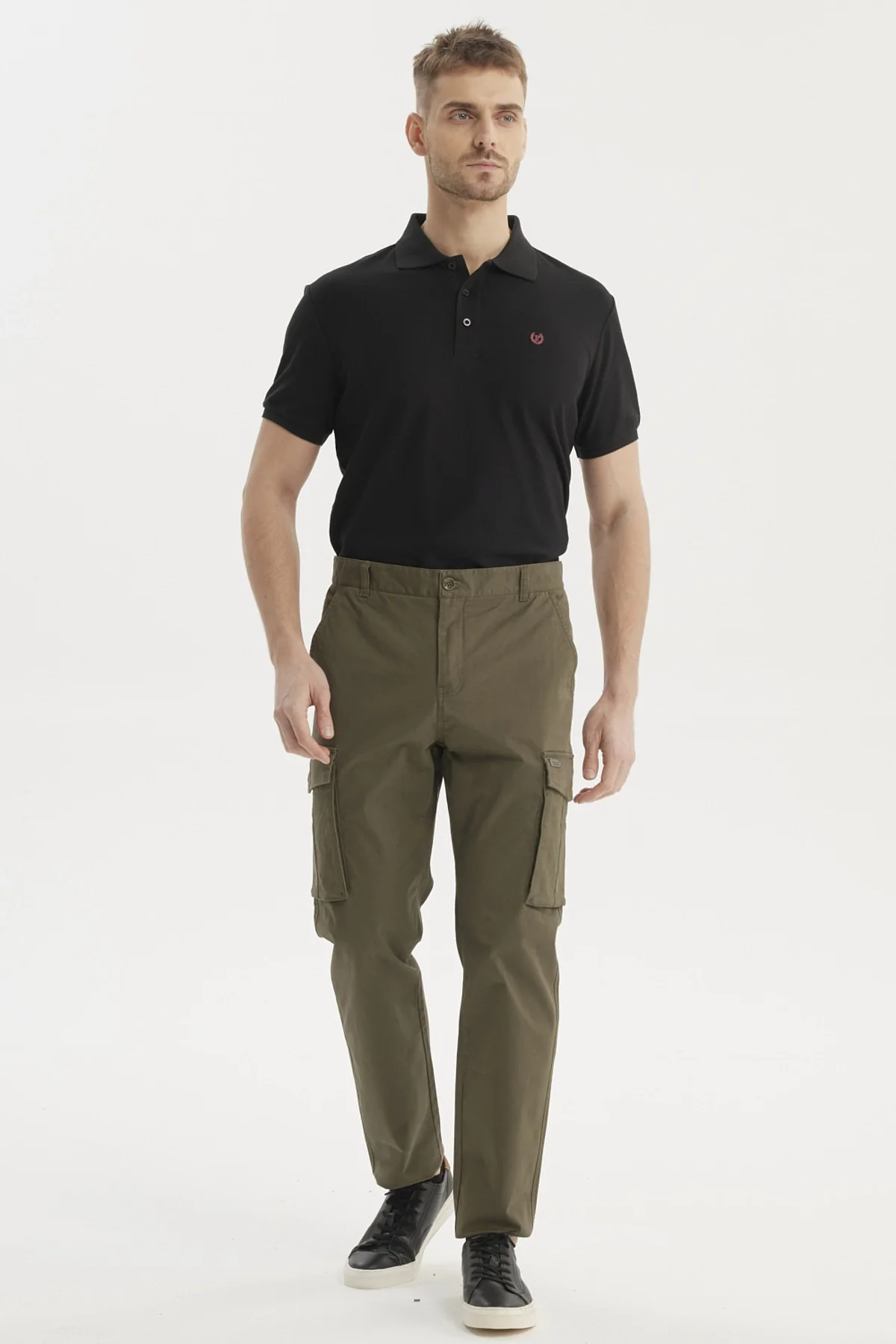 Pantalón Hombre Cargo Slim Fit Verde Olivo - Image 4