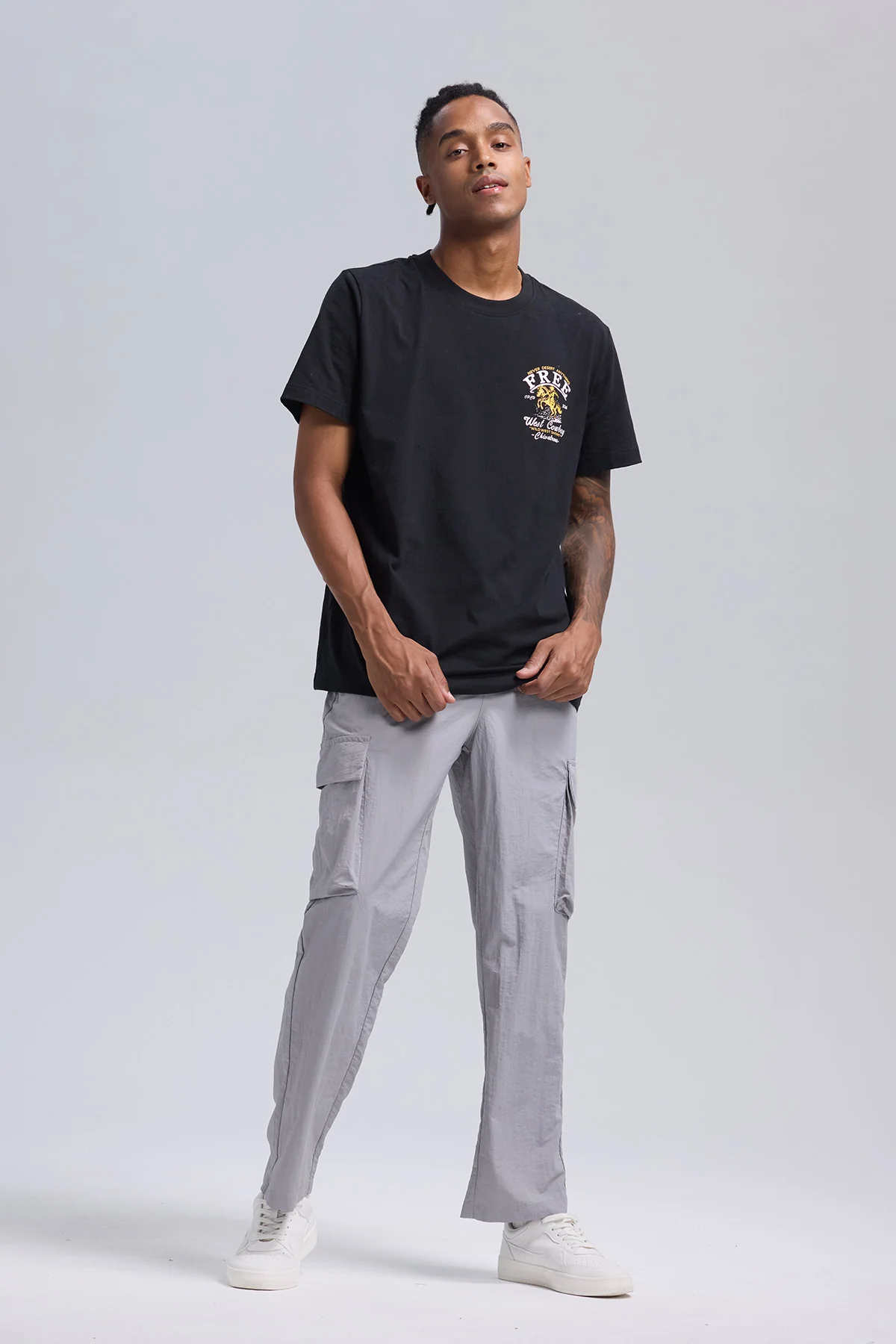 Pantalón Hombre Cargo Taslan Gris - Image 4